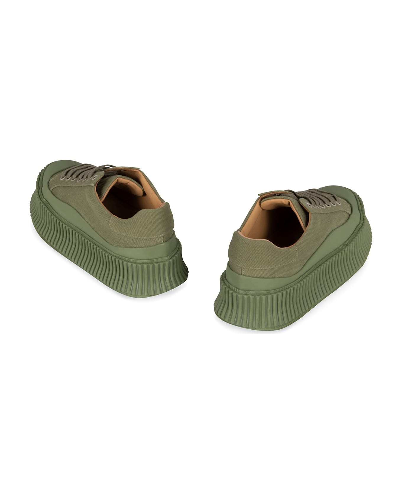 Jil Sander Canvas Platform Sneakers - green