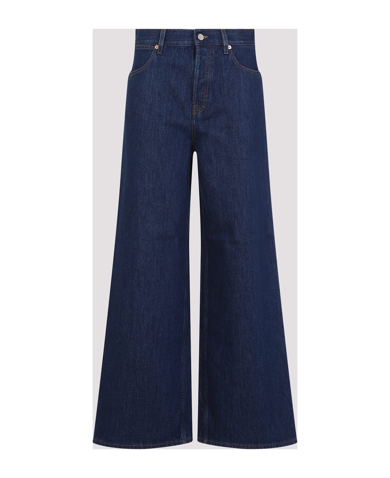 Gucci Wide Leg Denim Jeans - Dark Blue