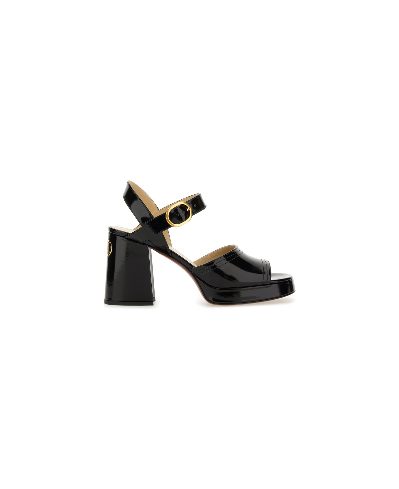 Valentino Garavani "fawcette" Platform Sandal - BLACK