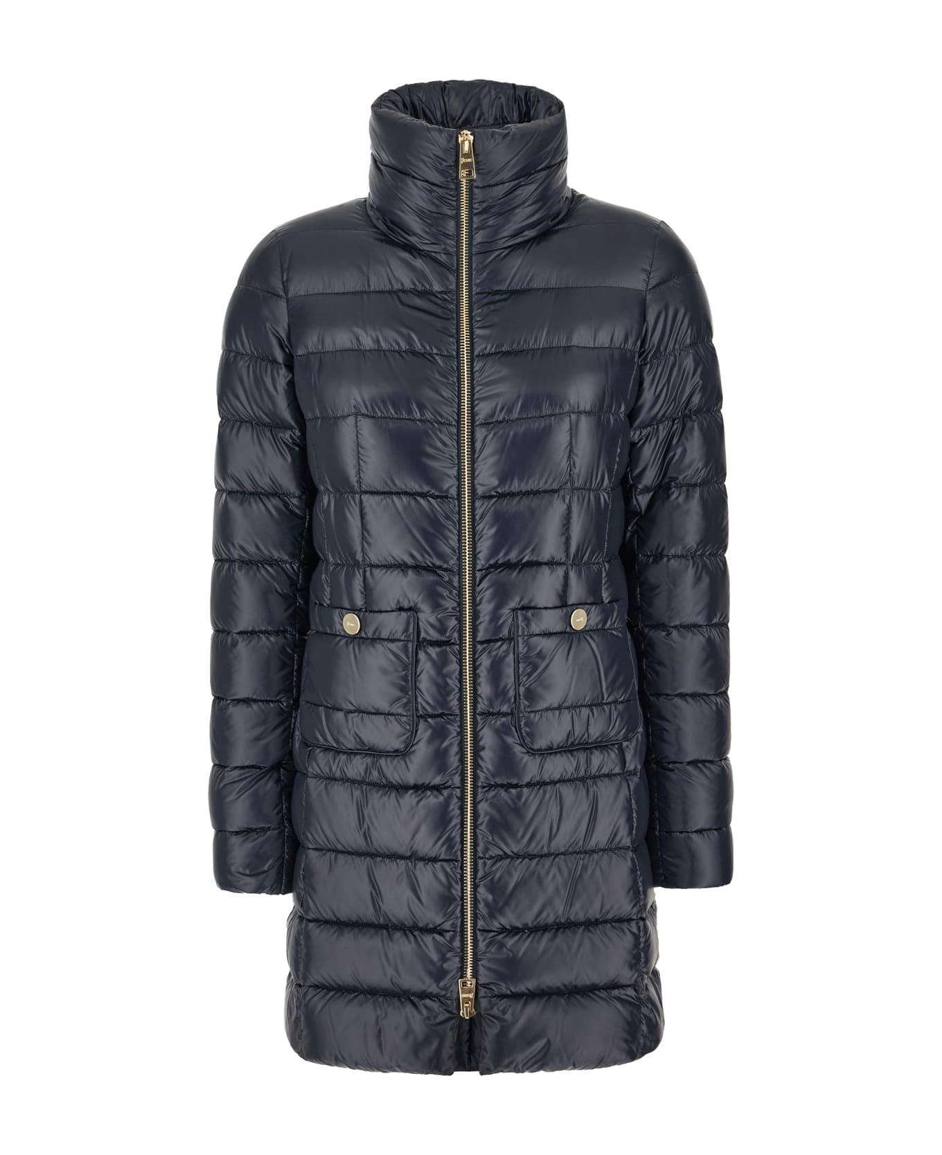 Herno Navy Blue Nylon Maria Down Jacket - NAVY