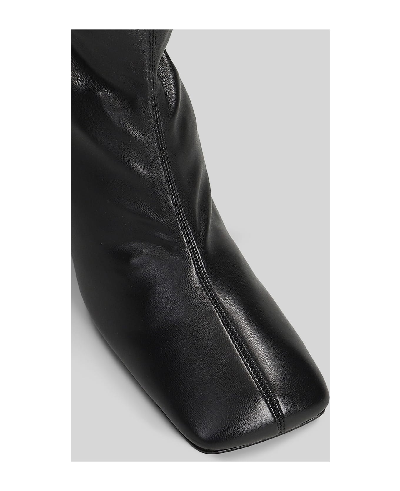 Aldo Castagna Paulene High Heels Ankle Boots In Black Leather - black