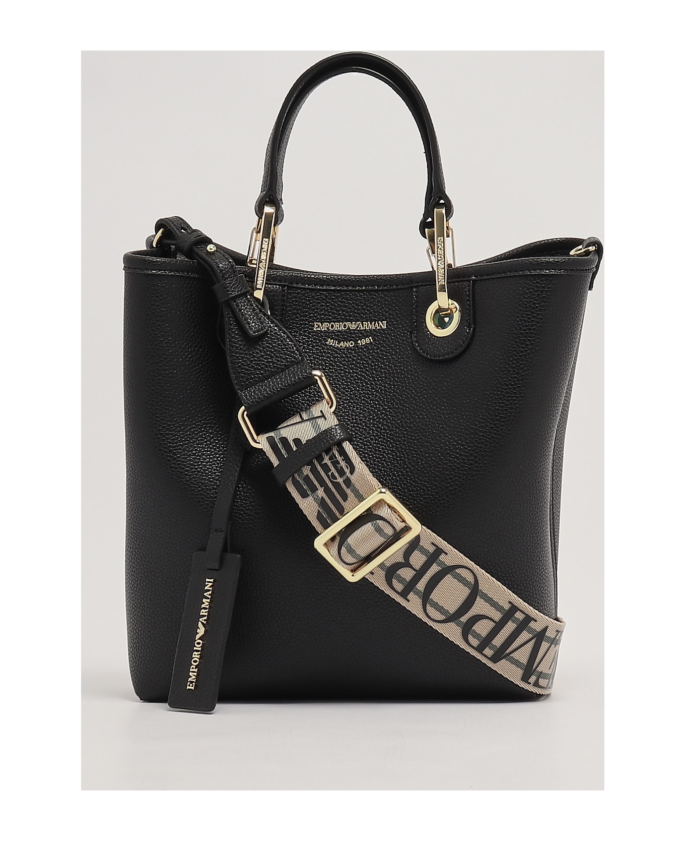 Emporio Armani Shopper Bag - NERO-SILVER