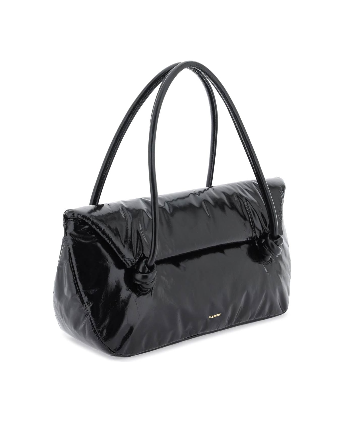 Jil Sander Padded Leather Shoulder Bag - BLACK (Black)
