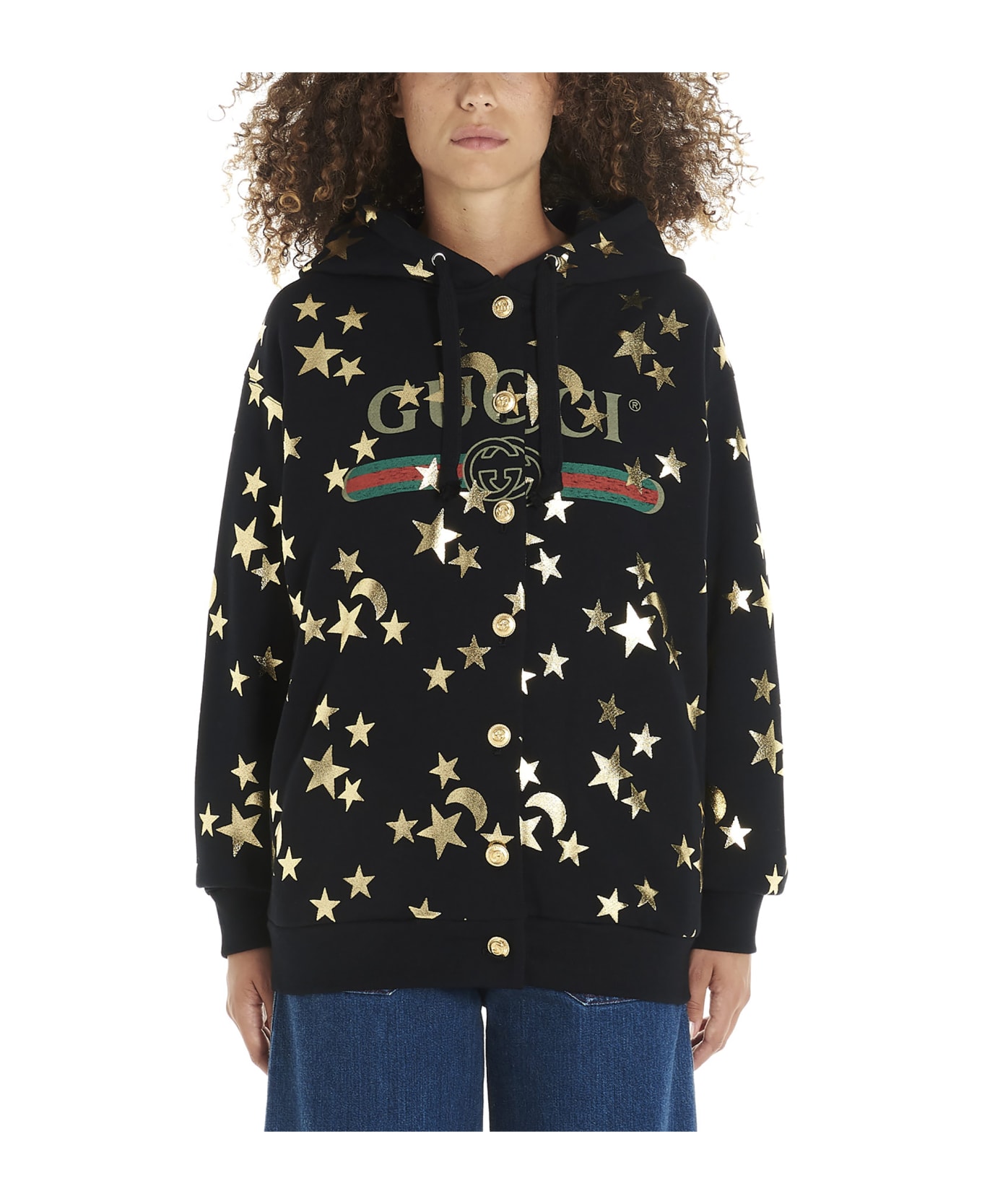 Gucci 'gucci Fake' Hoodie - BLACK/MULTICOLOR