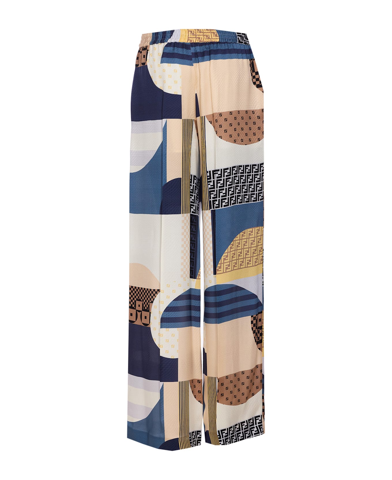 Fendi Patchwork Pants - BLUE