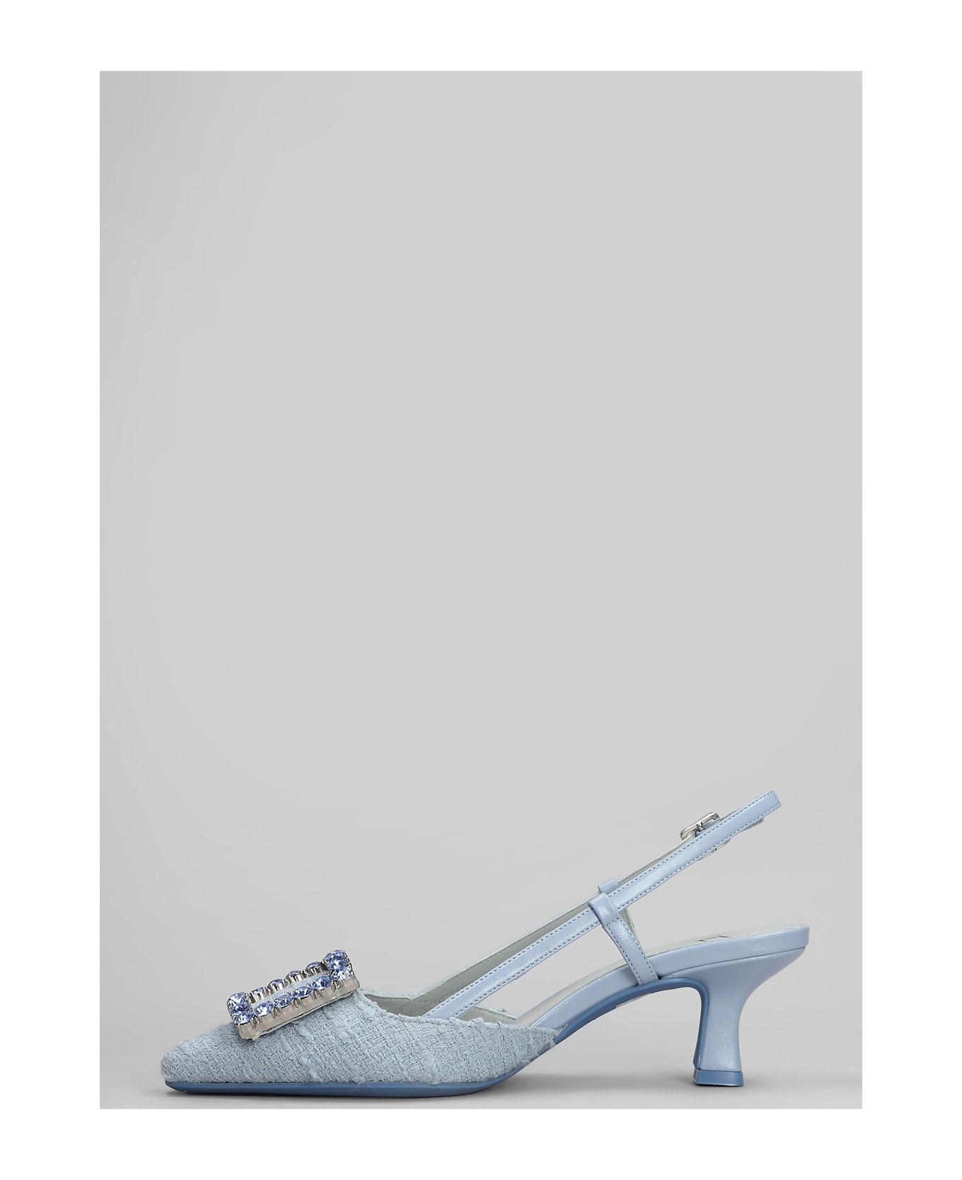 Roberto Festa Stefi Pumps In Cyan Fabric - cyan