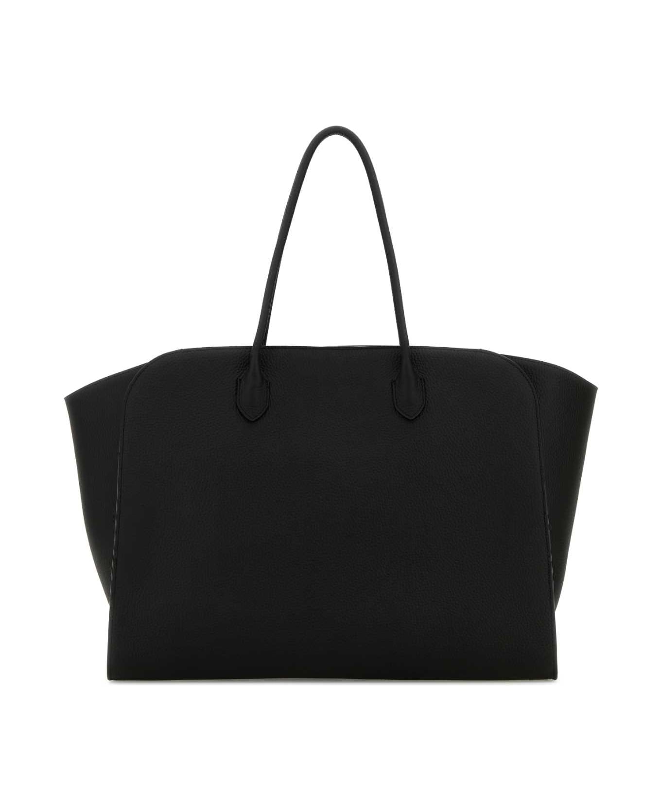 【THE ROW】BLACK LEATHER MARLO TOTE Marlo 14 Bag Tan in Leather – The Row