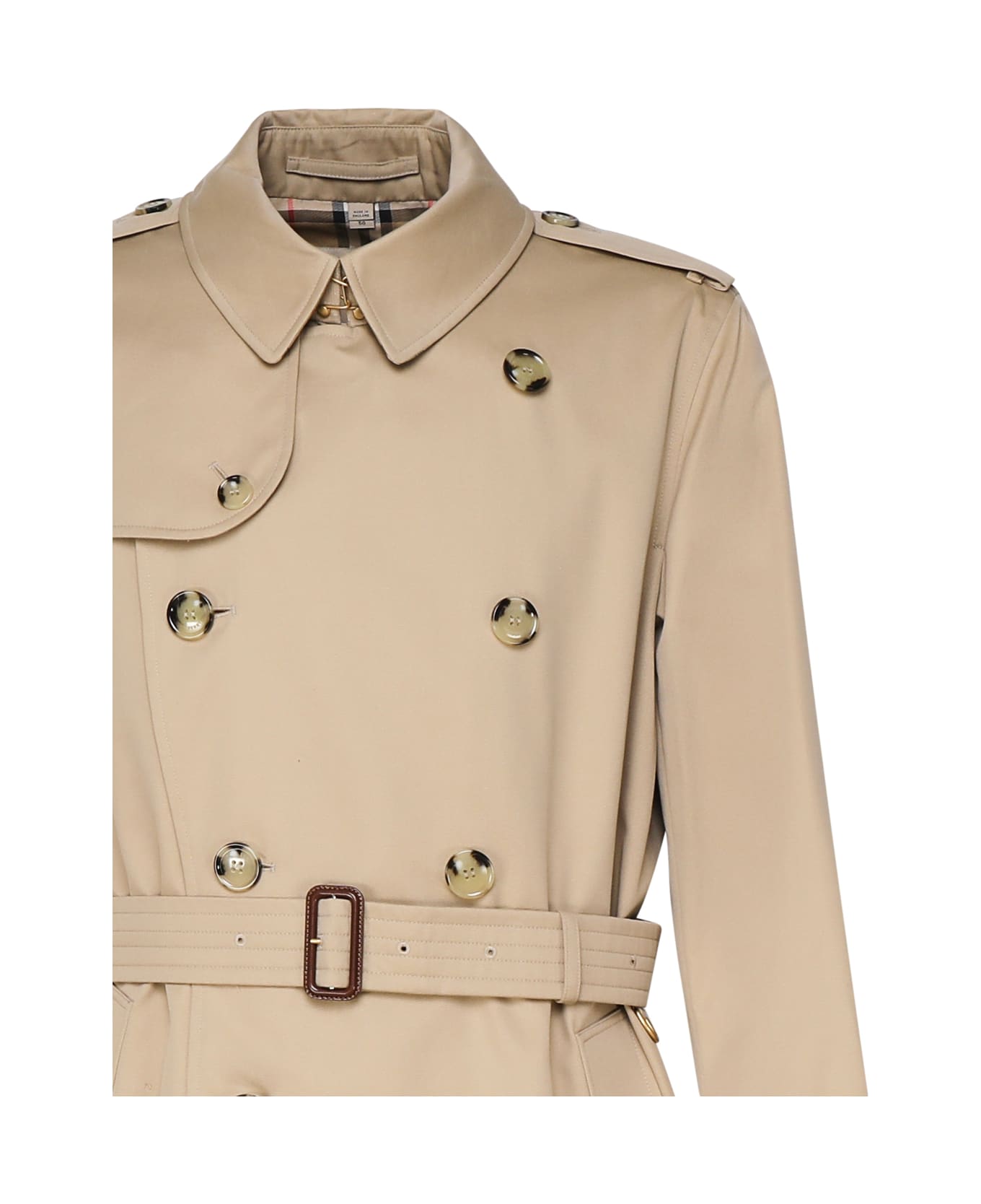 Burberry Kensington Double Breasted Trench Coat - HONEY