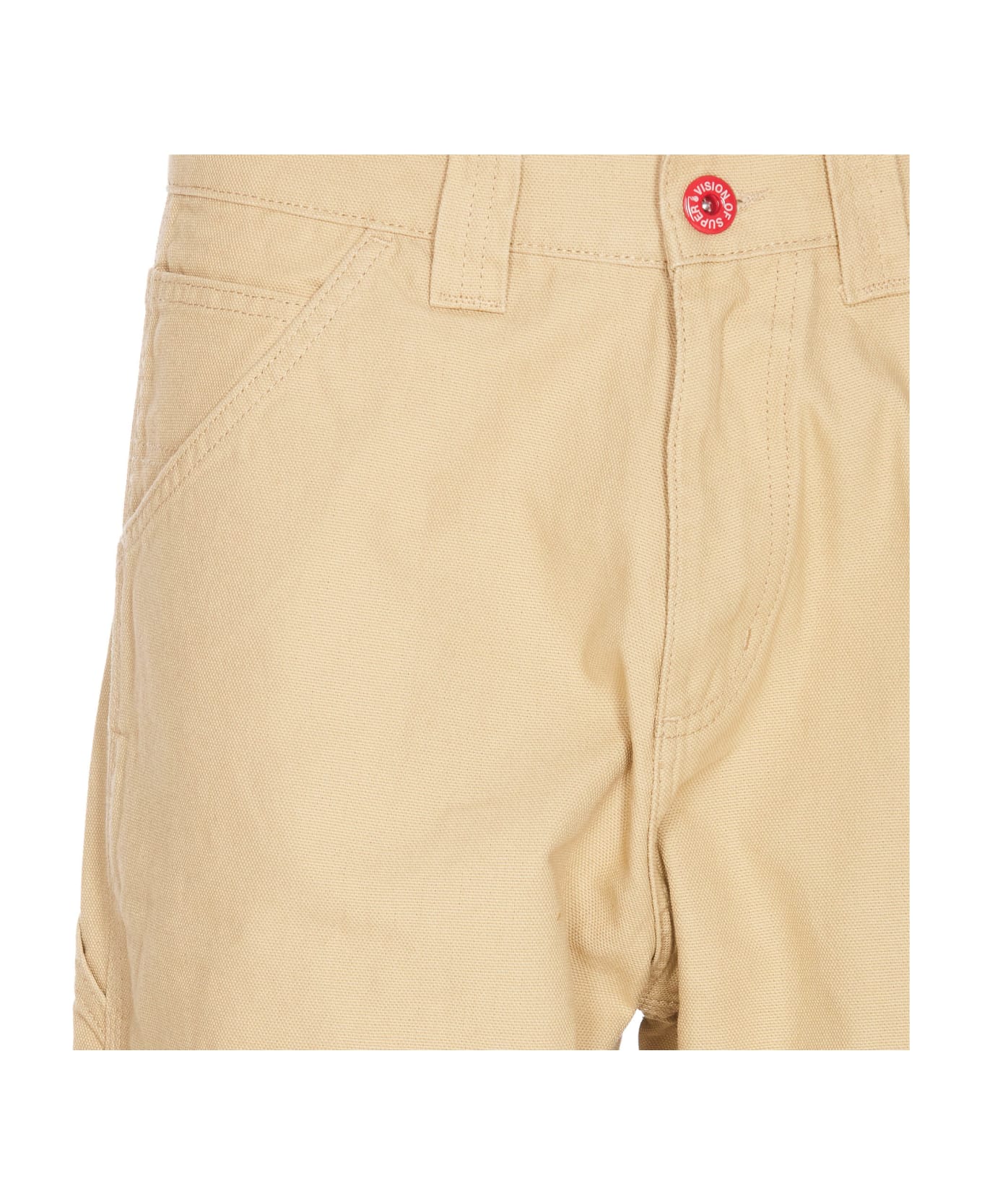 Vision of Super Sand Worker Pants With V-s Gothic Patches - Beige ボトムス