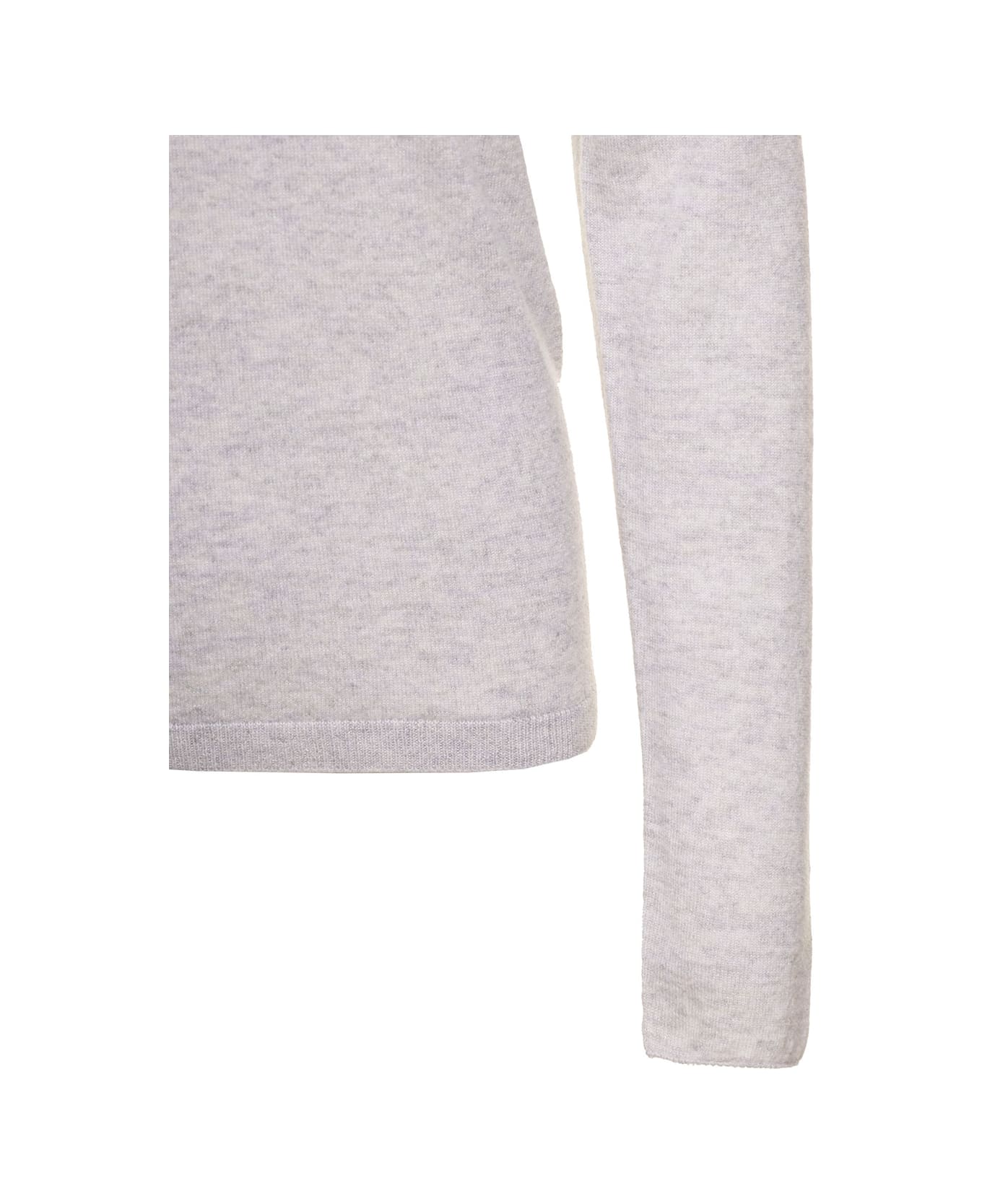 Antonelli Grey Sweater With V Neckline In Wool And Cashmere Woman - Grey