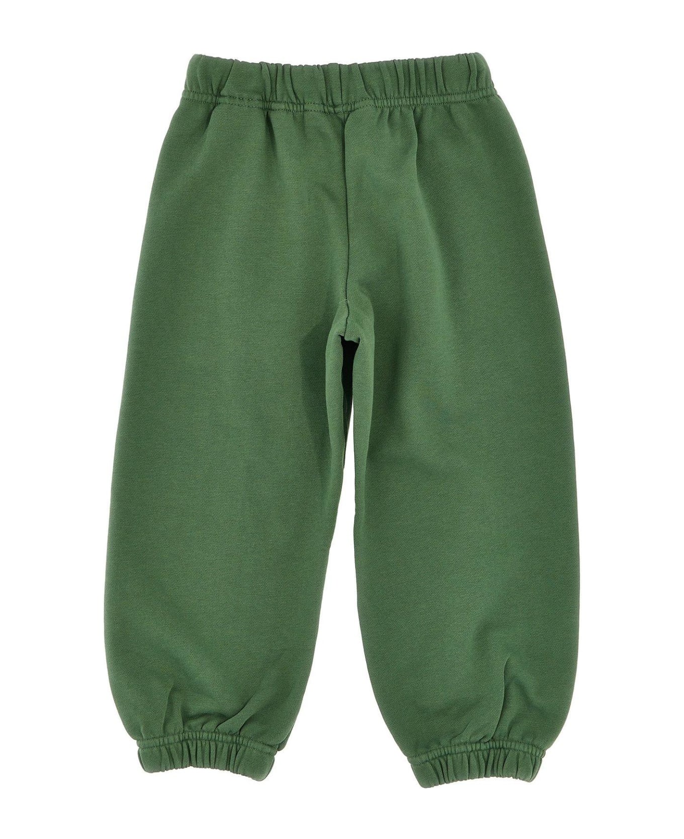 Palm Angels Logo-printed Tapered Leg Track Pants - GREEN ボトムス
