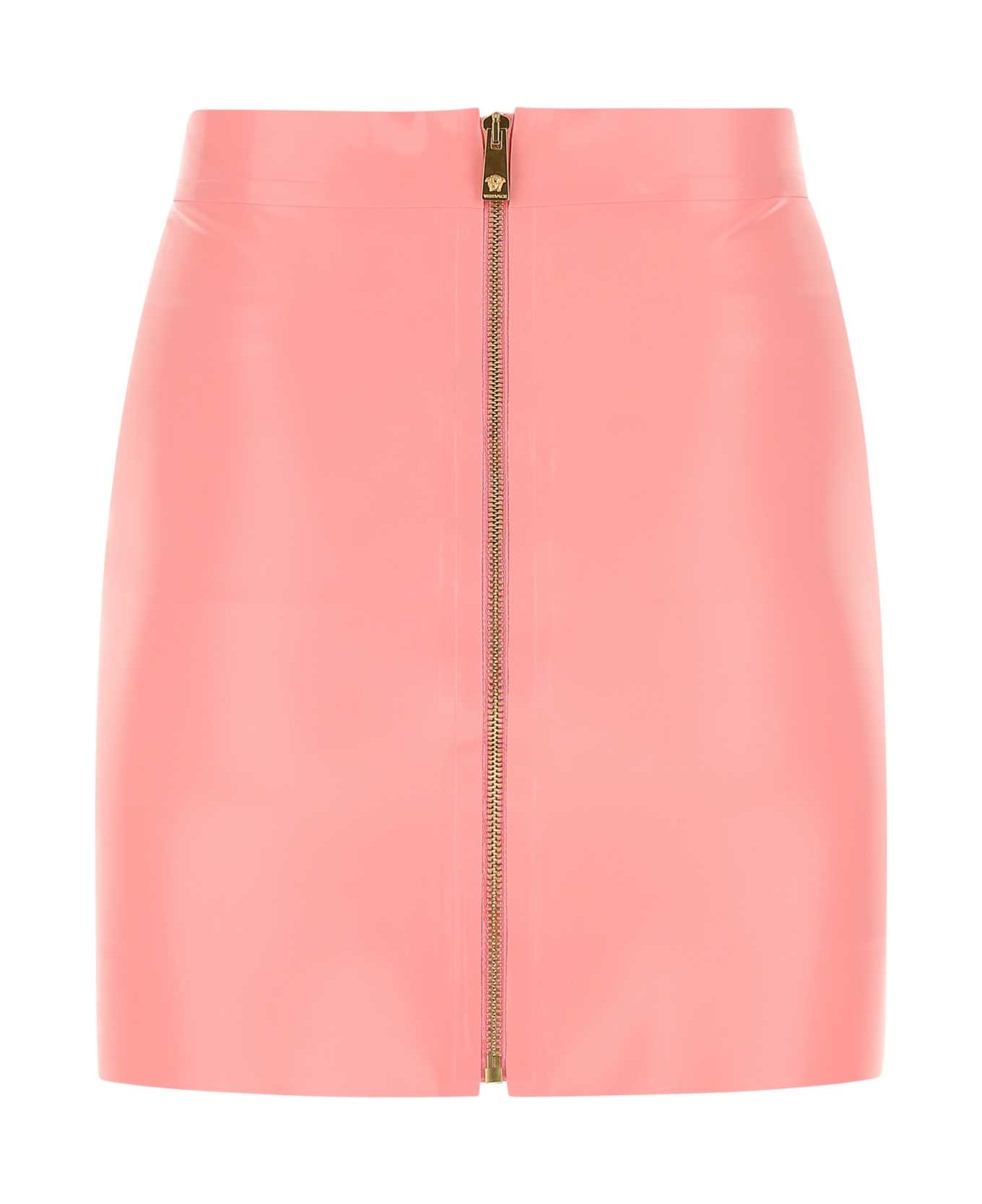 Versace Pink Latex Mini Skirt - 1PD50 スカート