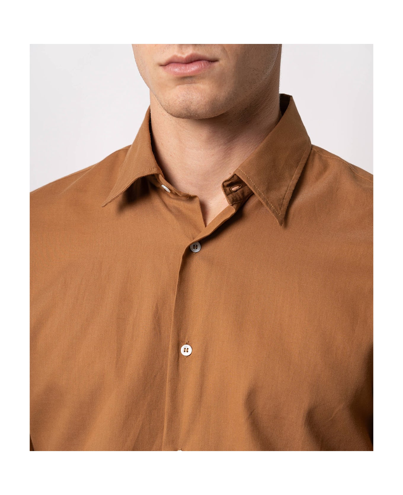 Larusmiani Casual Cotton Shirt Camden T-Shirt - Brown