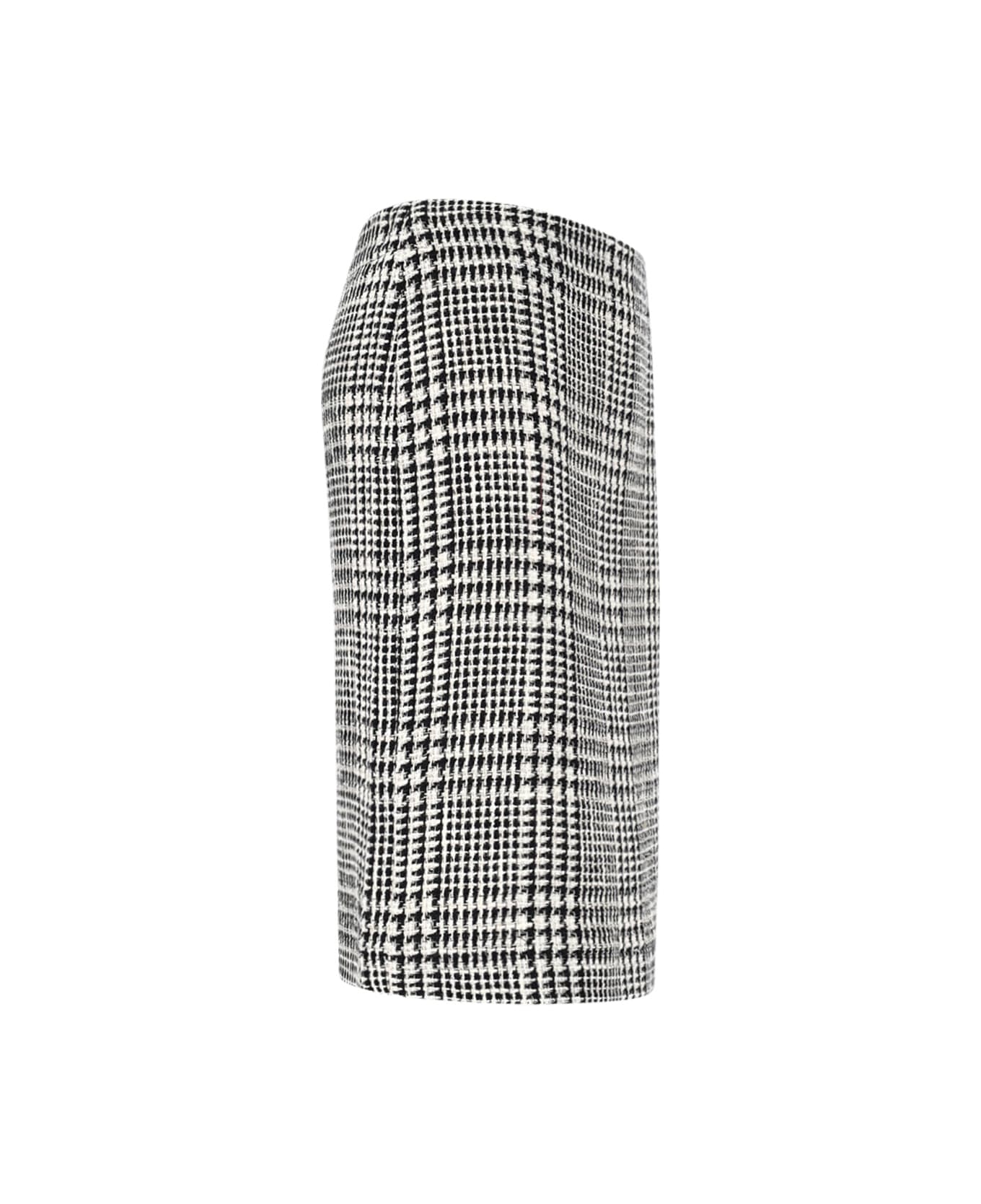 Gianluca Capannolo Pied De Poule Midi Skirt - Black  