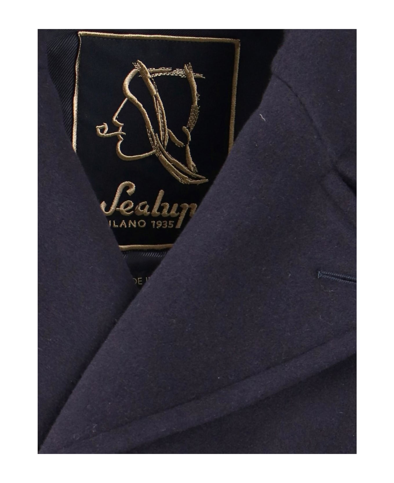 Sealup Double-breasted Short Coat - BLUE