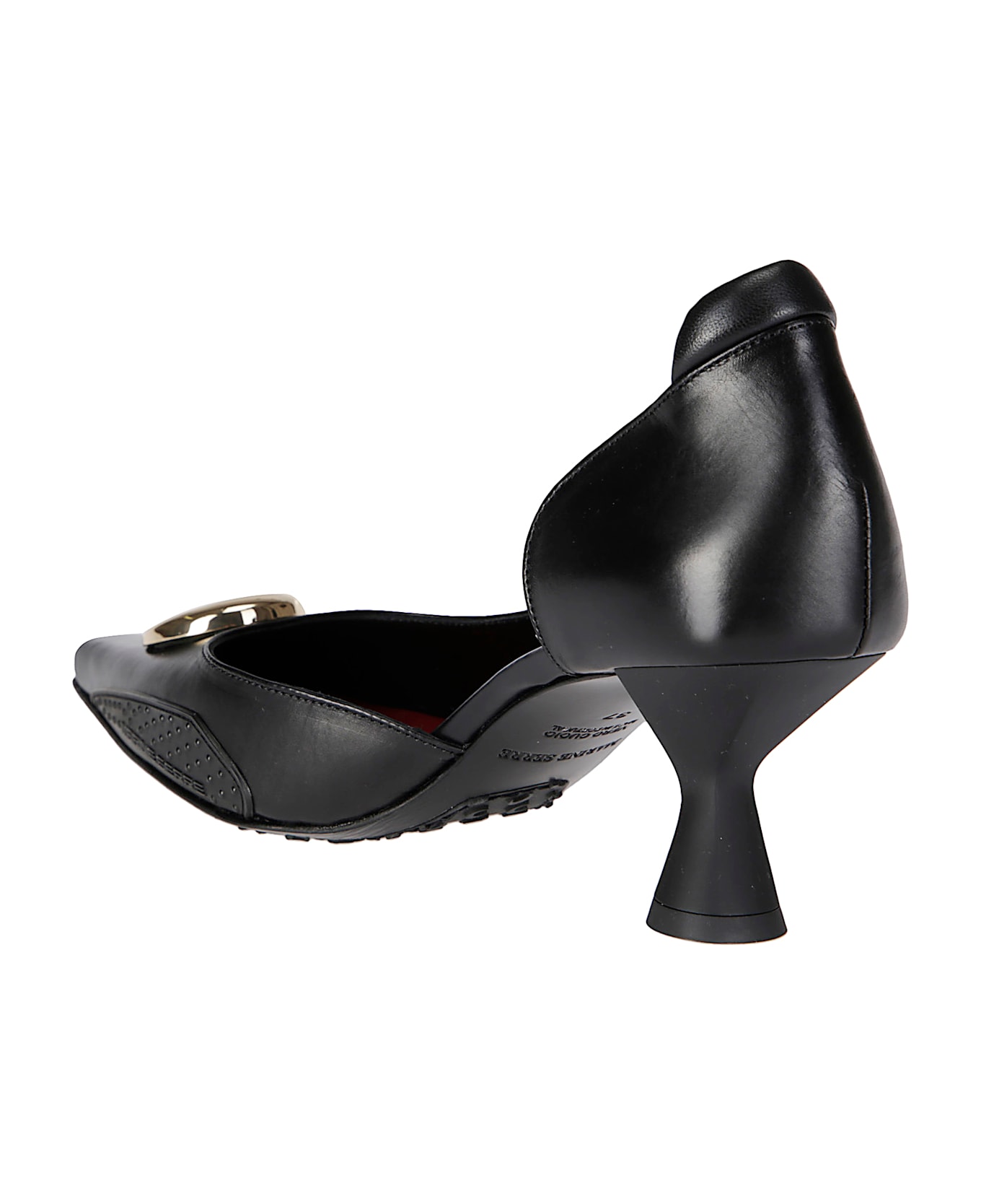 Marine Serre Smooth Leather Ms Pump - BLACK