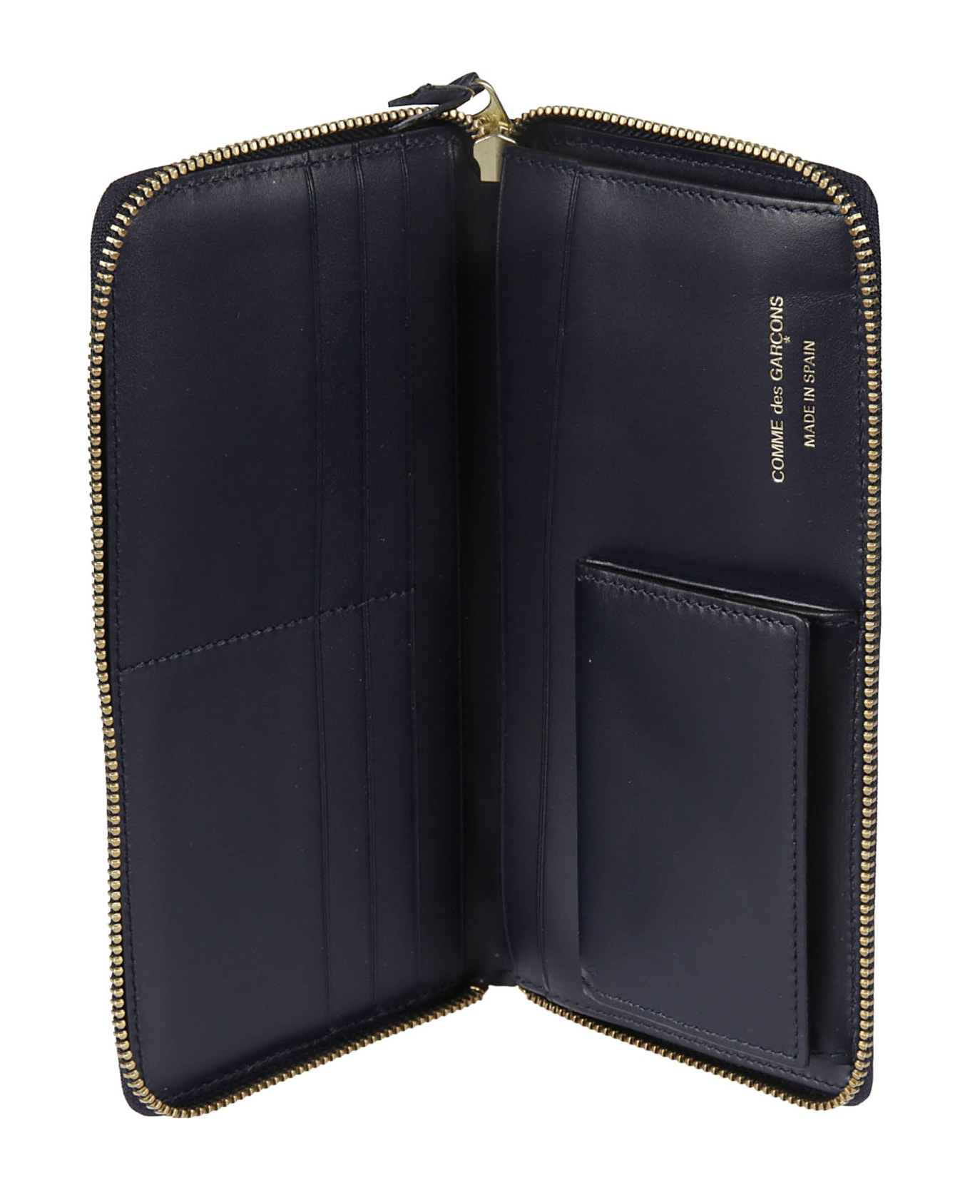 Comme des Garçons Wallet Classic Leather Line Zip-around Wallet - Navy Navy