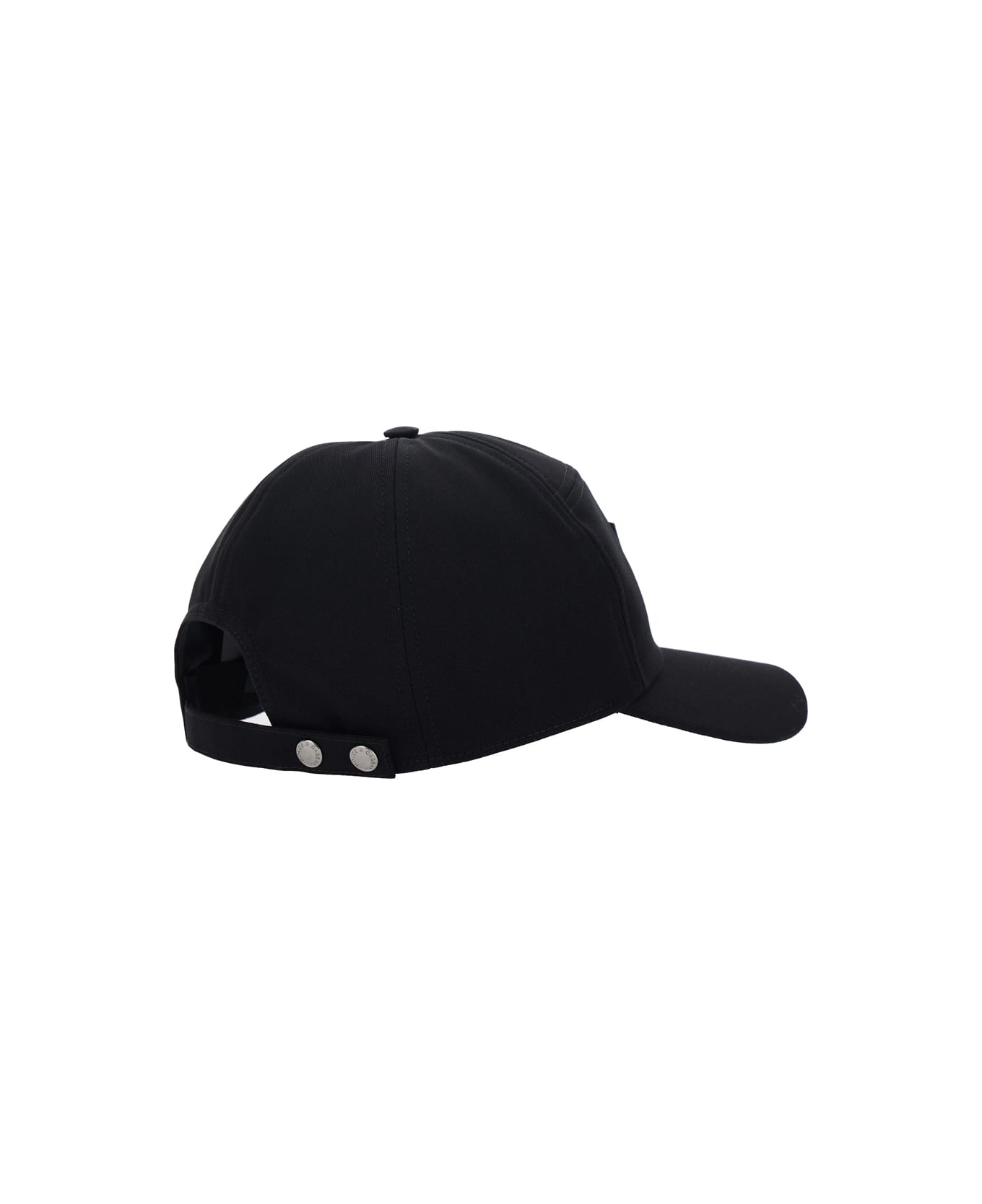 Dolce & Gabbana Black Baseball Cap With Logo Patch On The Front In Cotton Man - Black