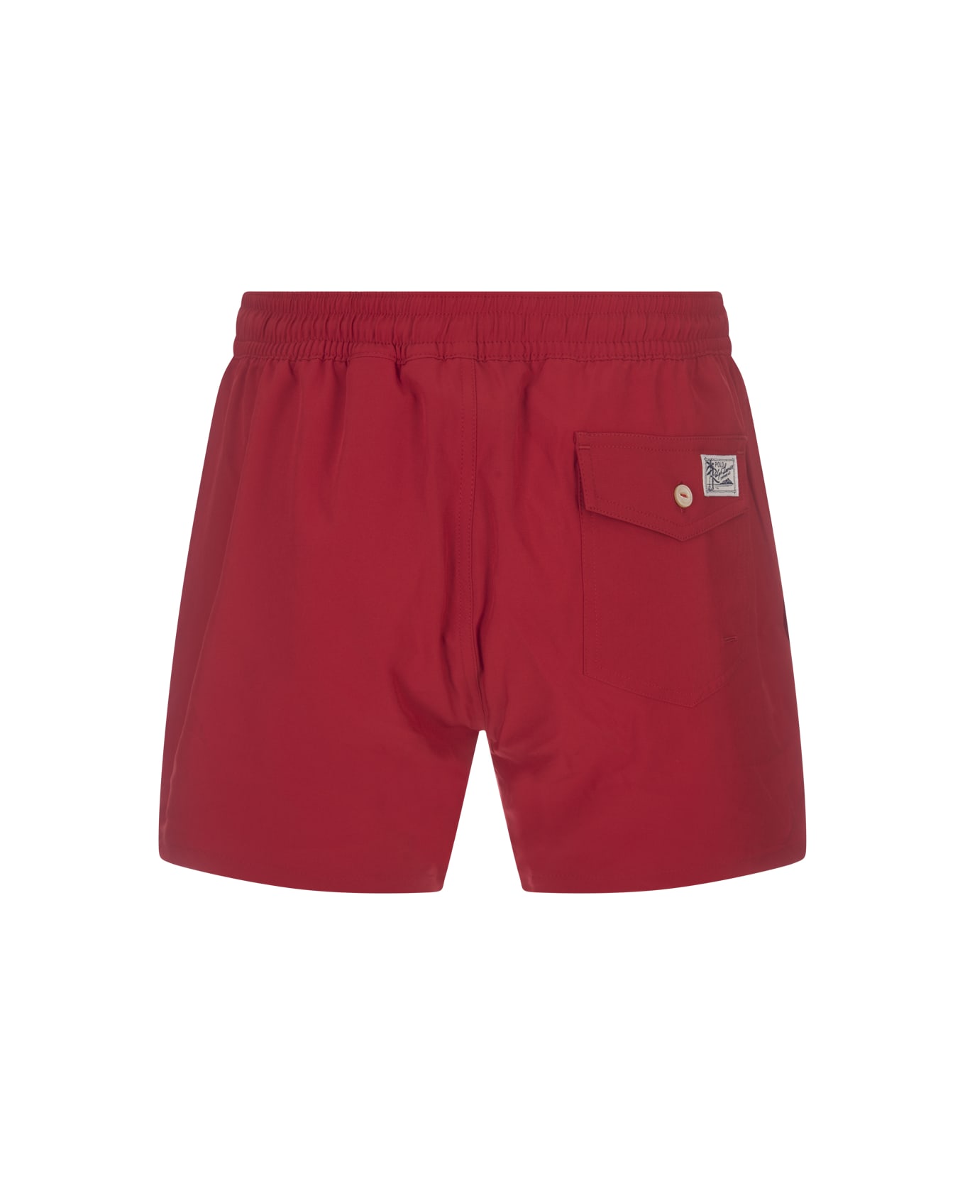 Ralph Lauren Red Swim Shorts With Embroidered Pony - Red