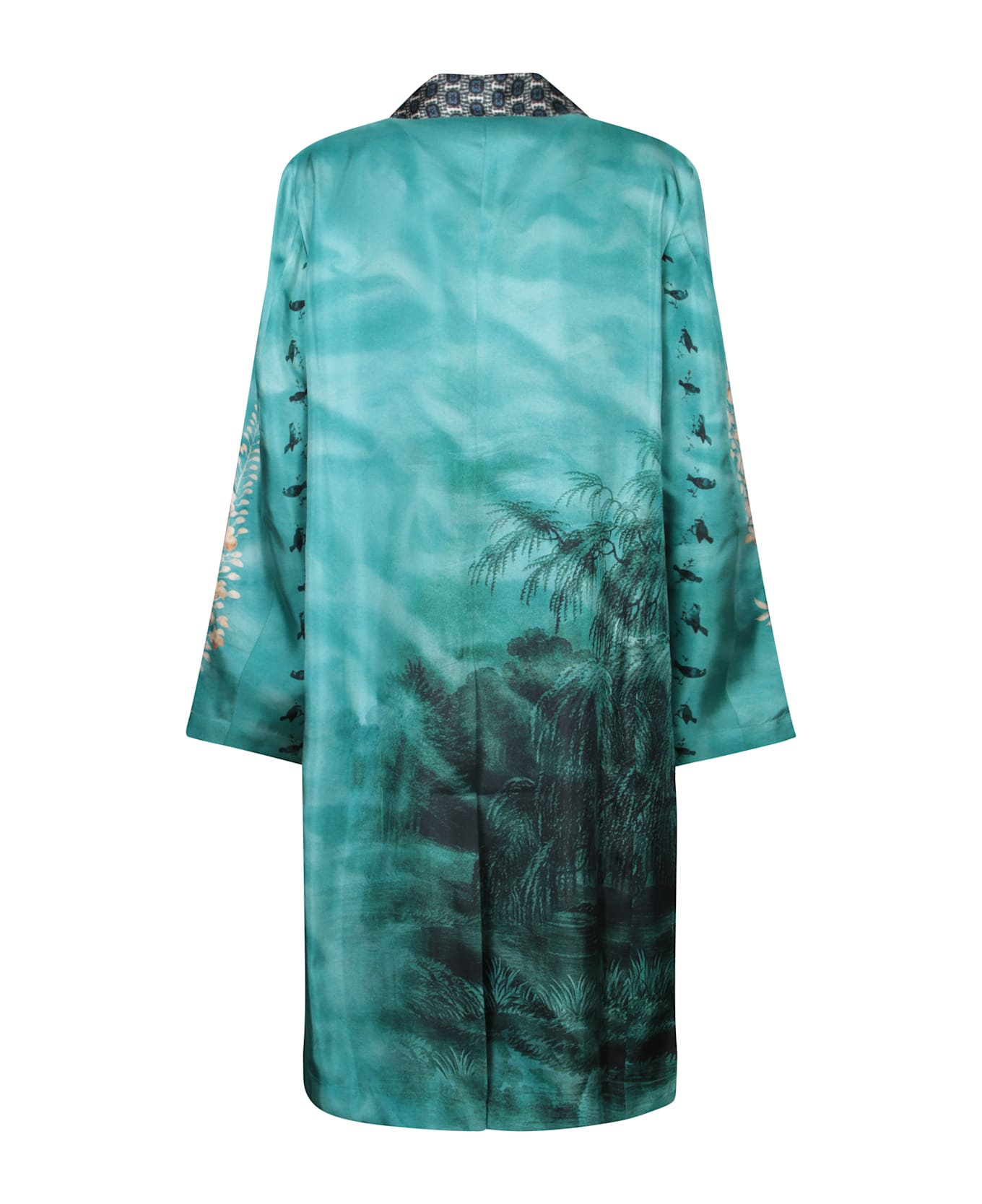 Pierre-Louis Mascia Aloes Blue Multicolor Coat - Blue