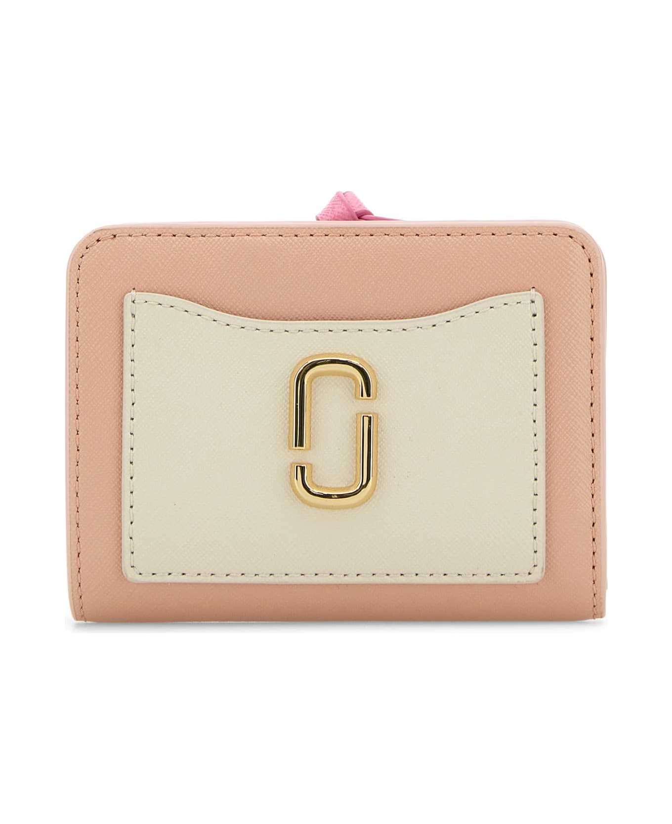 Marc Jacobs Pink Leather Mini Utility Snapshot Wallet - ROSEMULTI