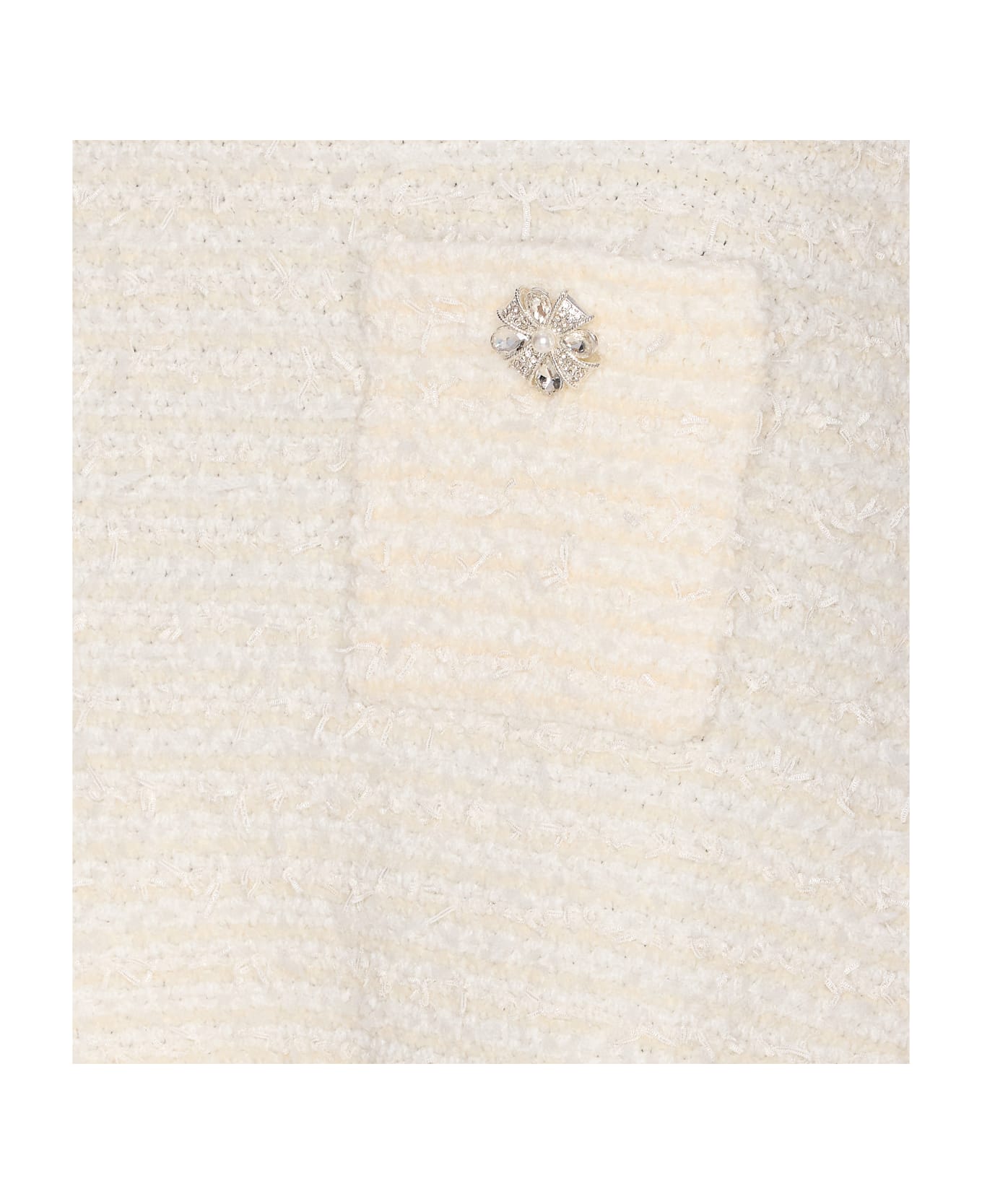 self-portrait Knit Mini Skirt - White