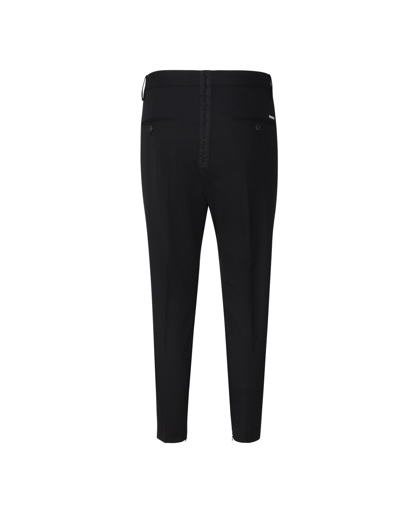 Dsquared2 Stretch Wool Blend Trousers - Black ボトムス