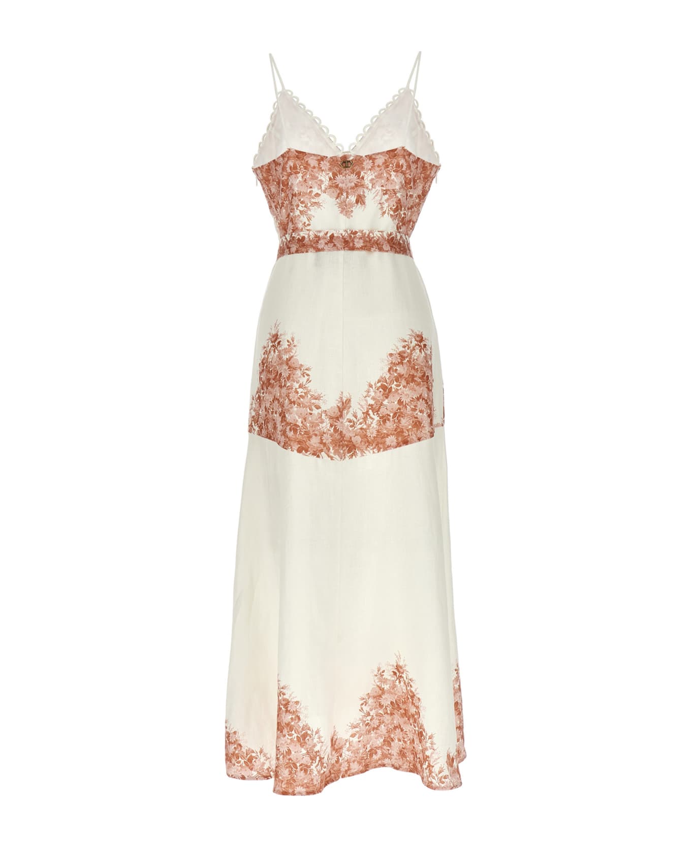 TwinSet Floral Printed Dress - White