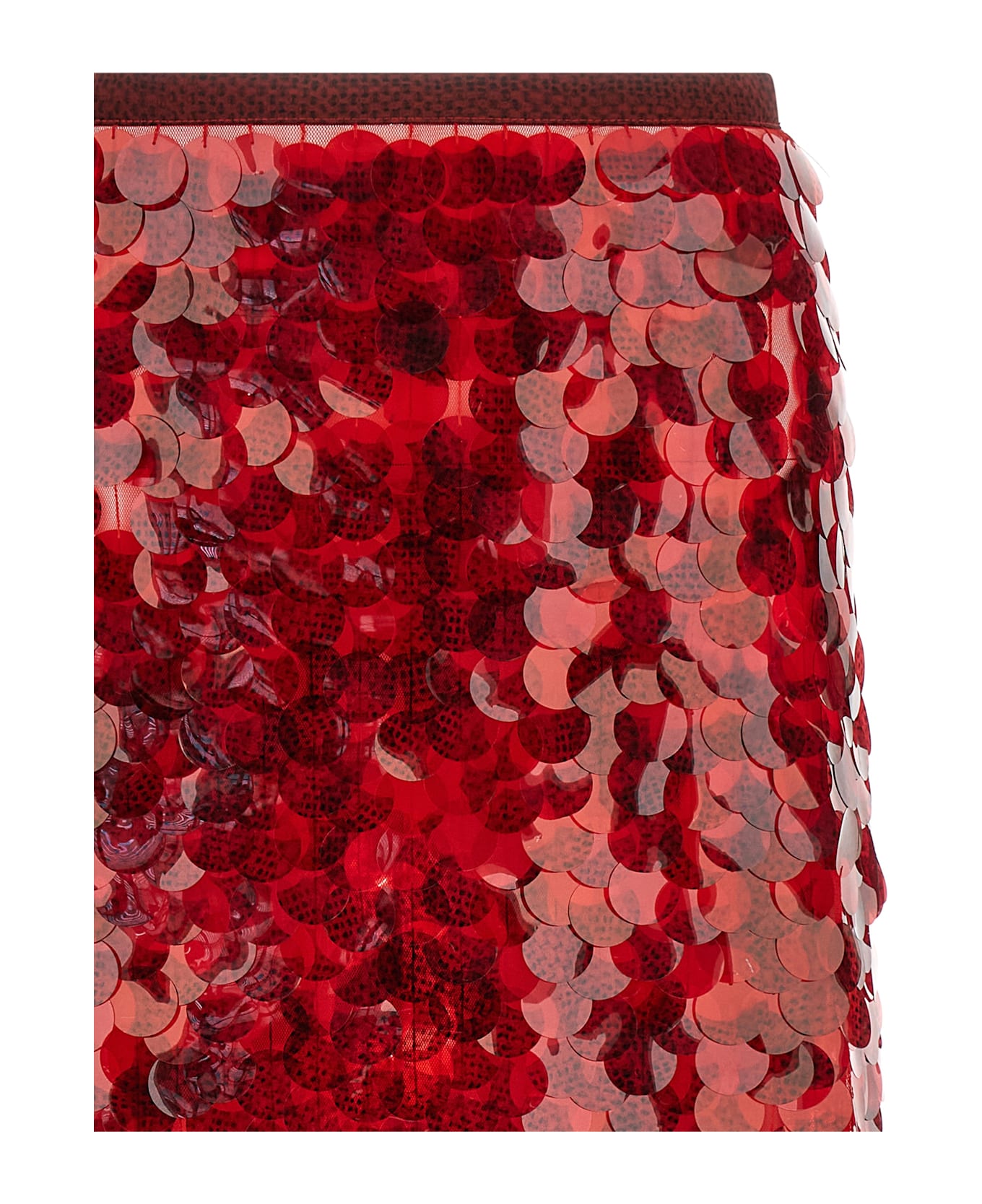 Fabiana Filippi Sequin Skirt - Red