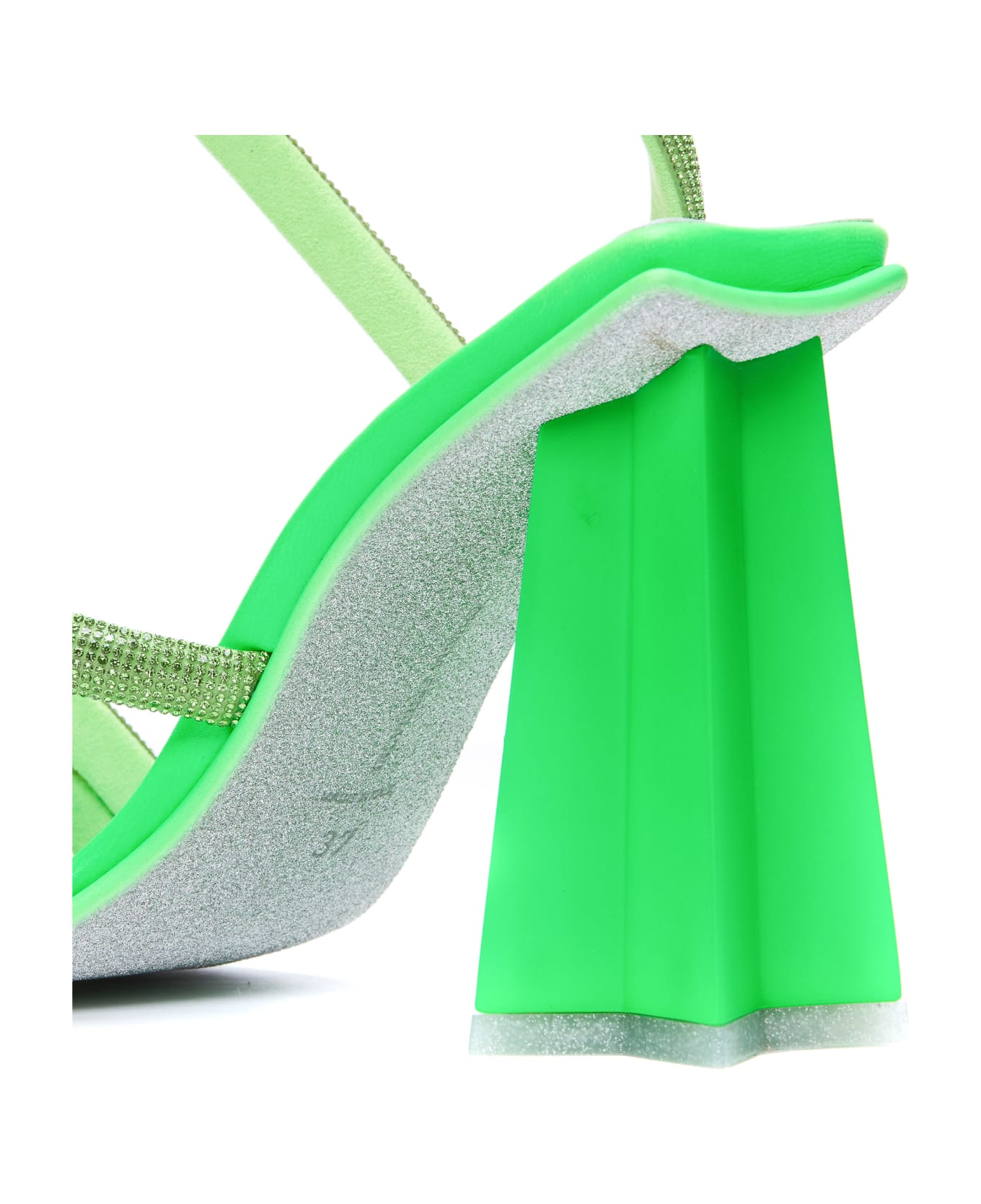 Chiara Ferragni Andromeda Pump Sandals - Strass Bright Green