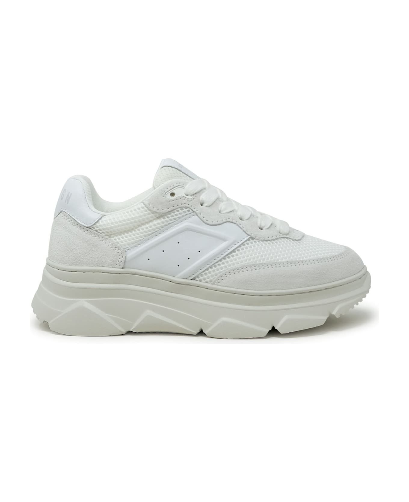 Copenhagen White Leather/suede Sneakers - WHITE