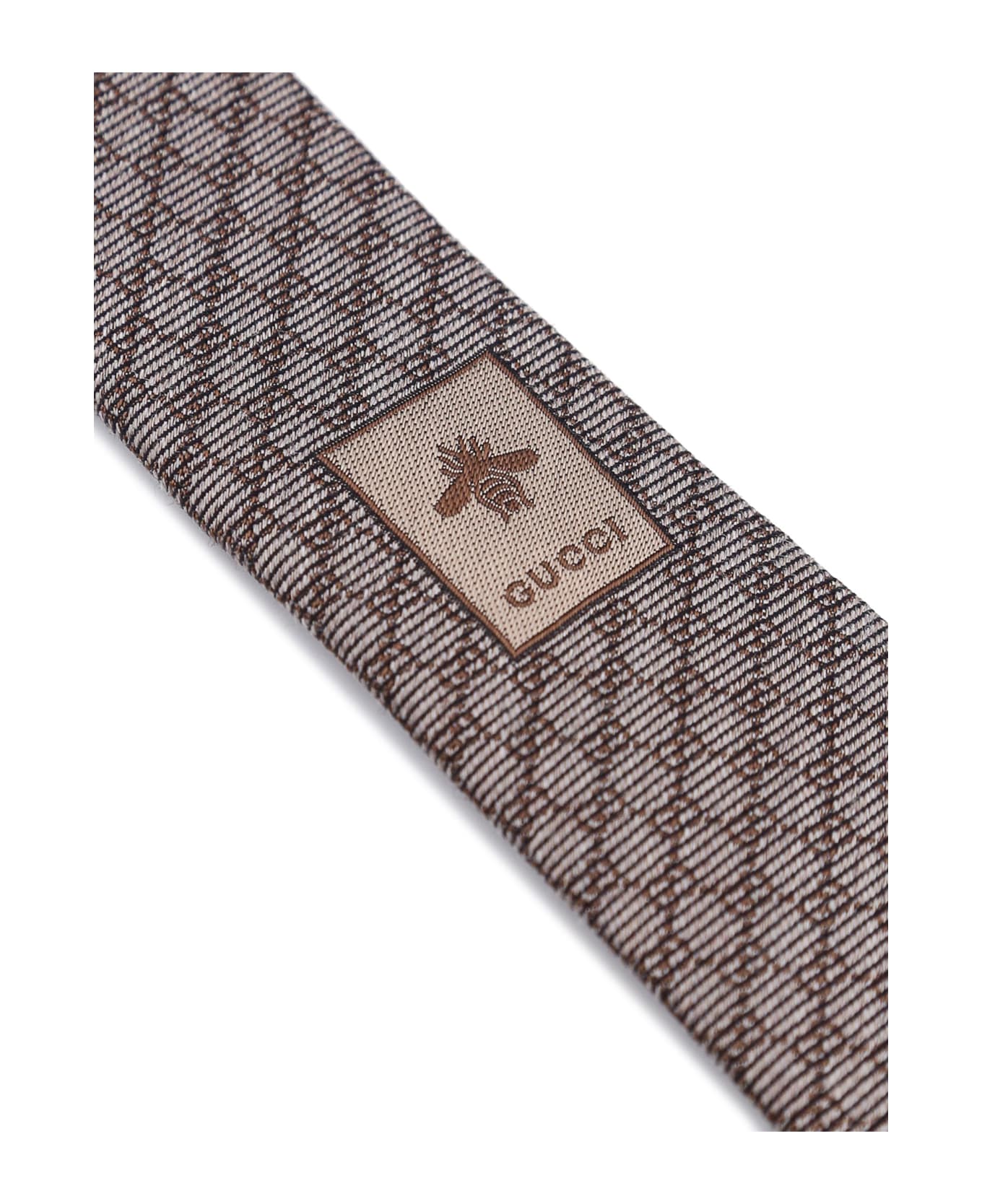 Gucci Silk And Wool Tie - Brown