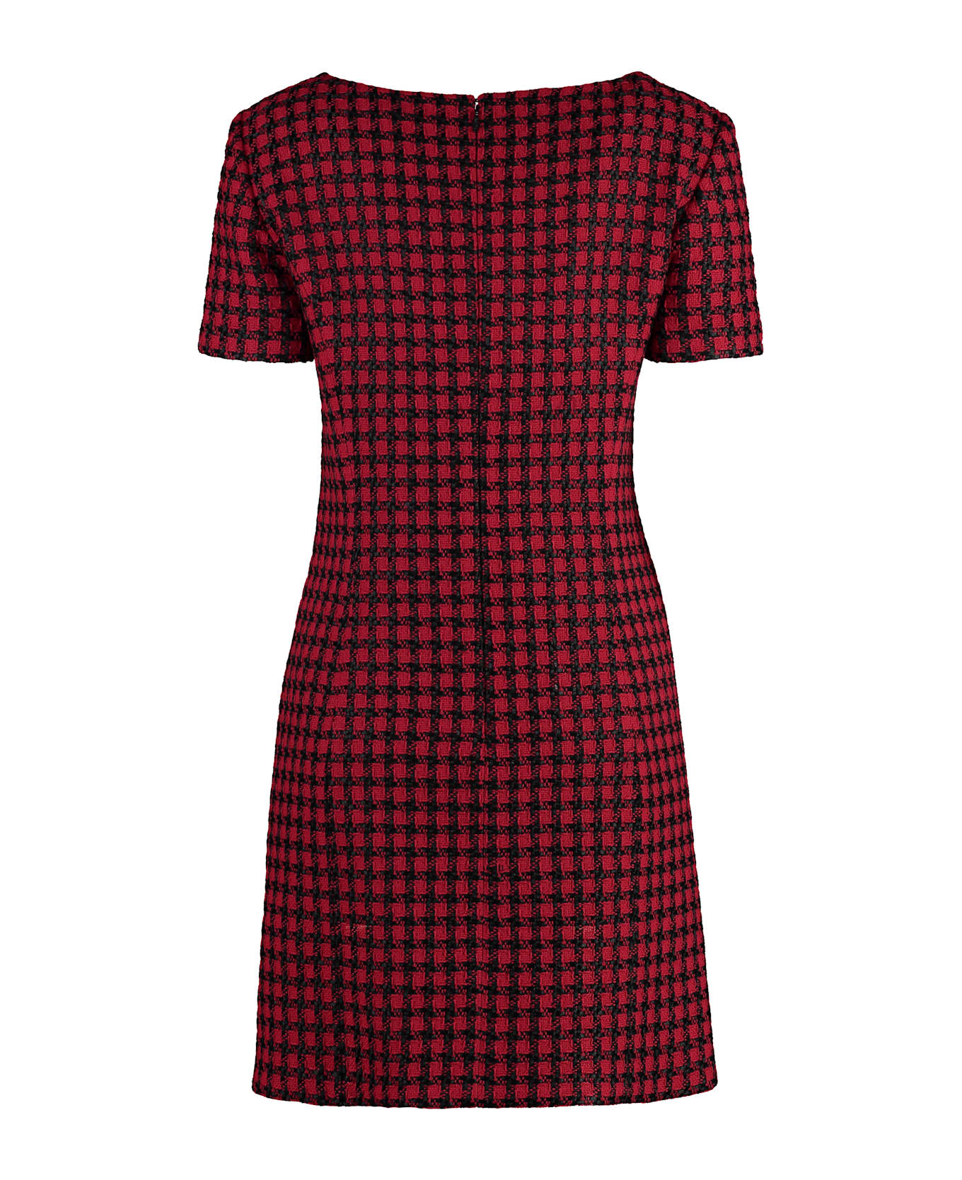 Versace Wool Blend Tweed Dress - red