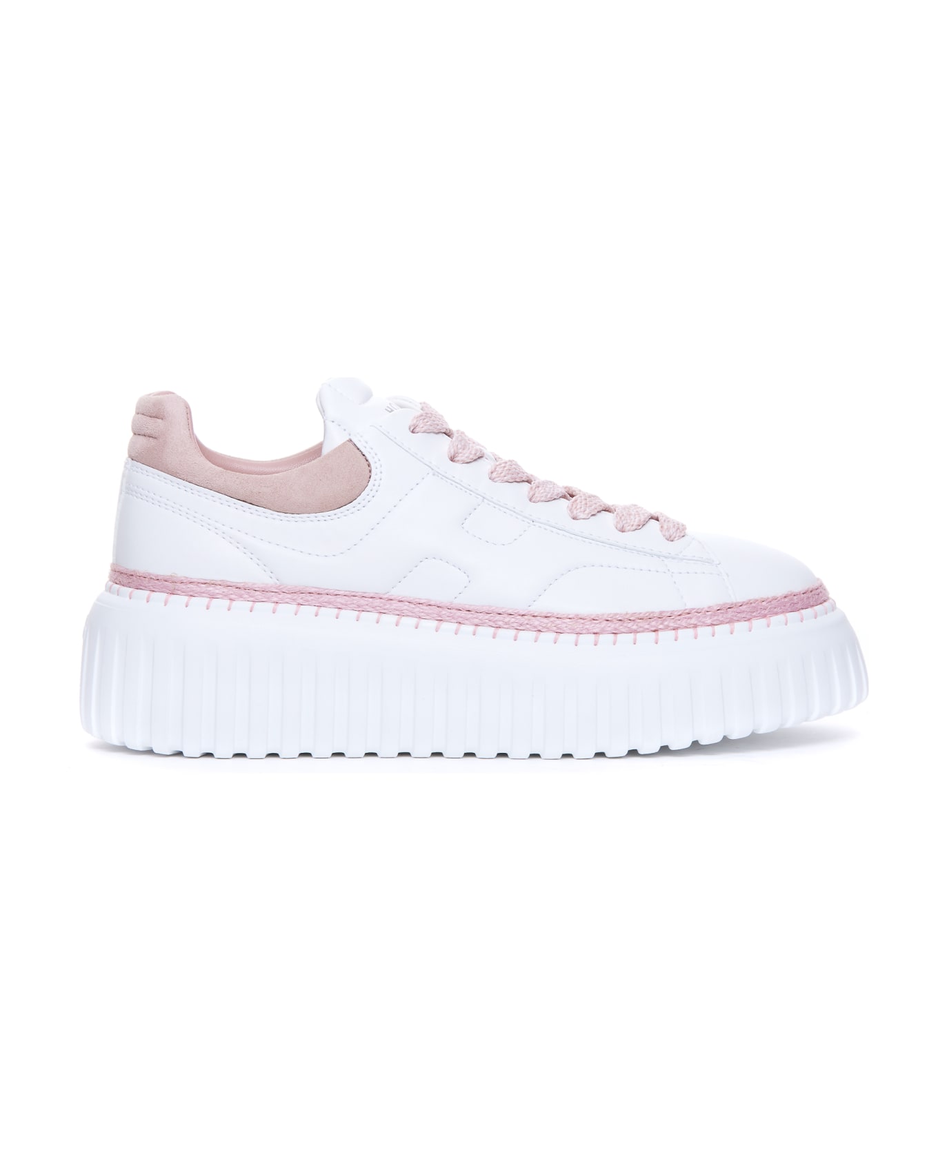 Hogan H-stripes Sneakers - Esr Bianco + Rosa