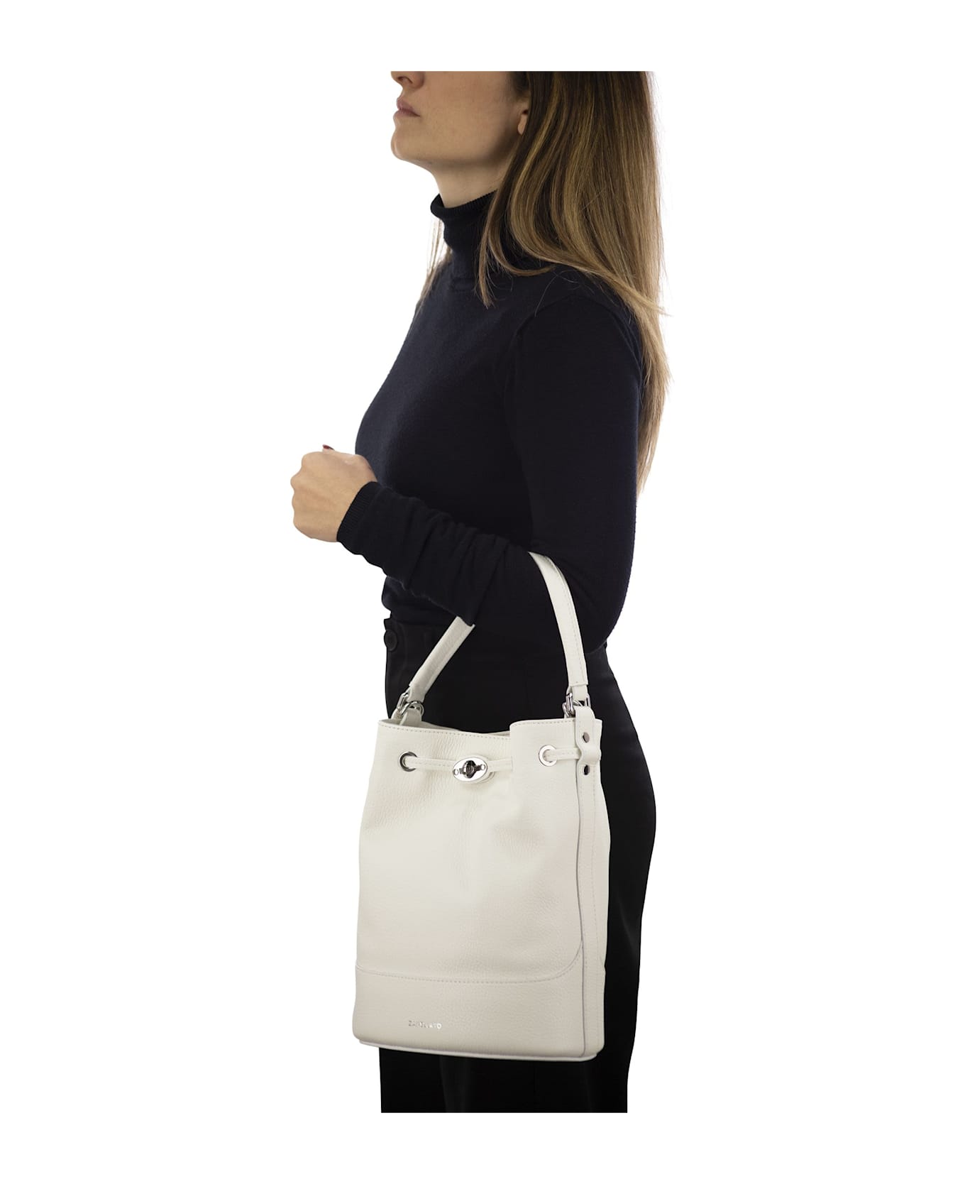 Zanellato Monda
 - Leather Bucket Bag - White