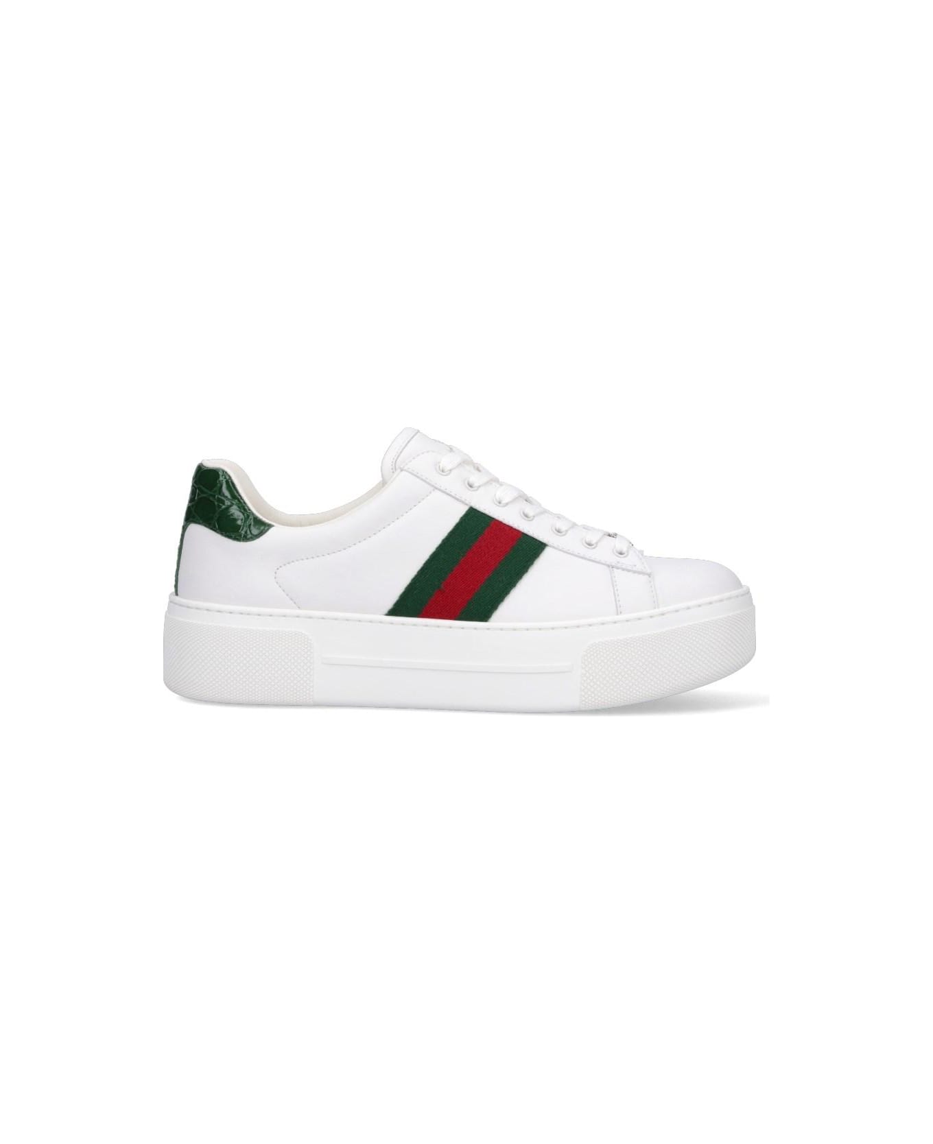 Gucci 'ace' Low-top Sneakers - White