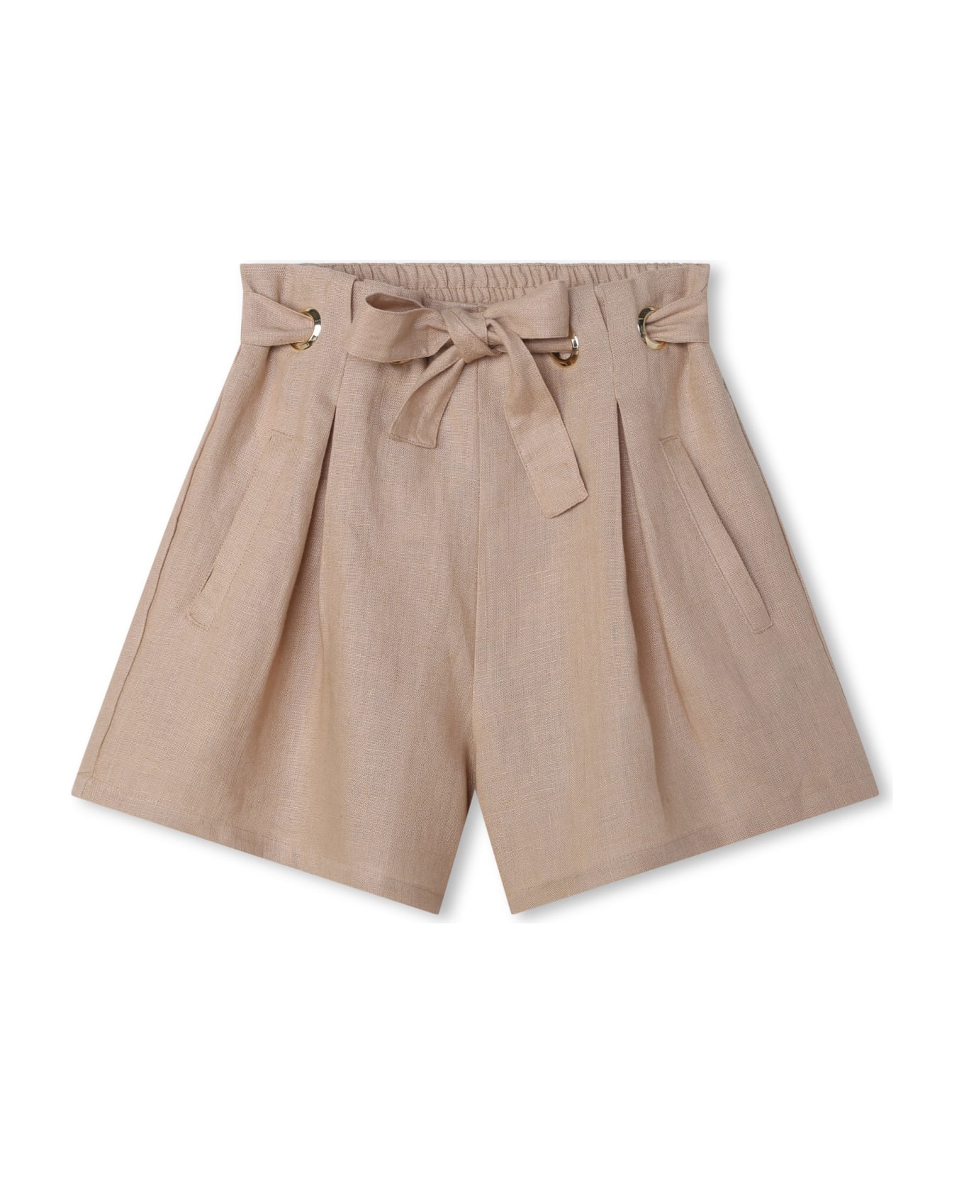 Chloé Bermuda Shorts With Embroidery - Beige