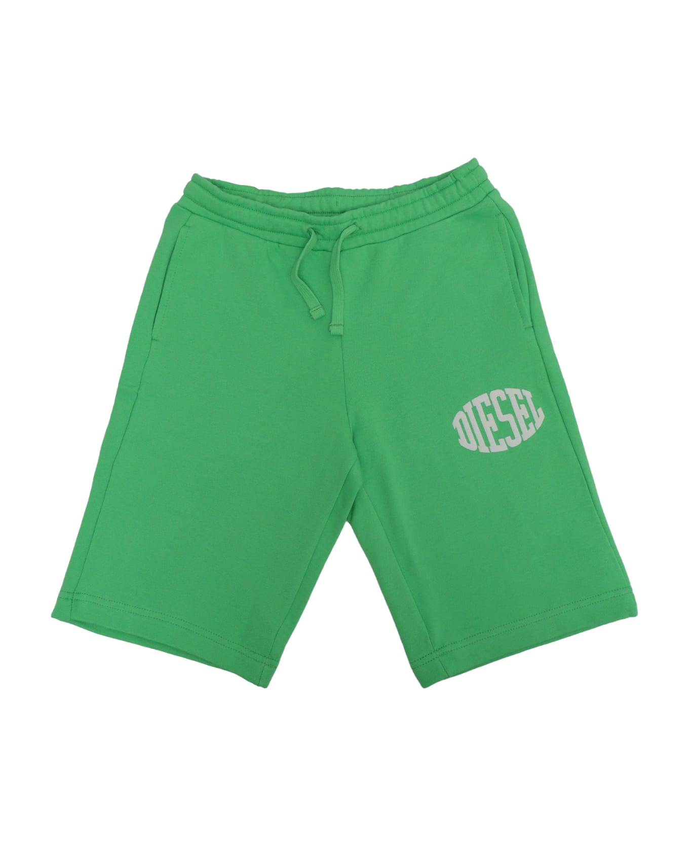 Diesel Green Fleece Shorts - GREEN