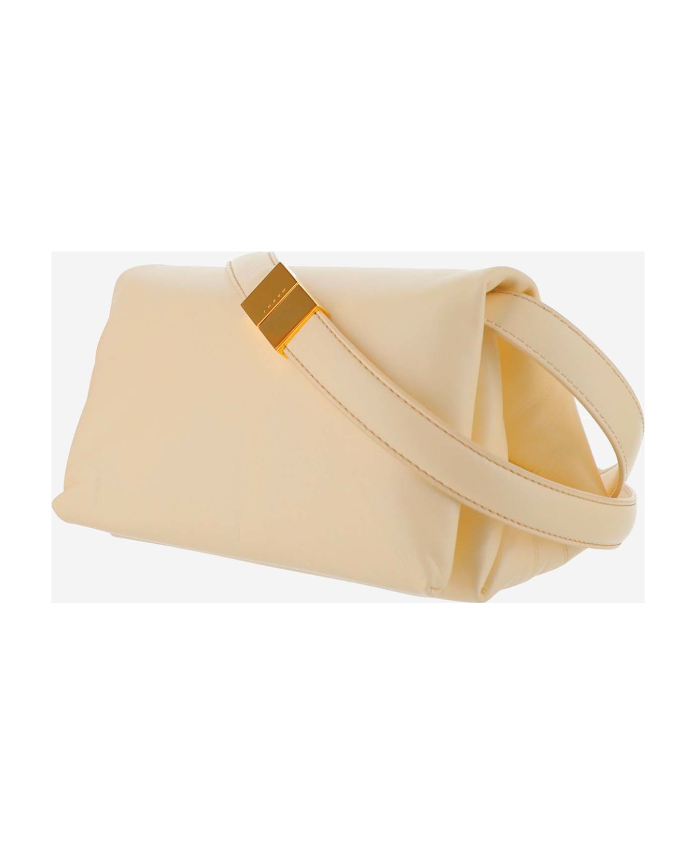 Marni Small Leather Prism Bag - Ivory