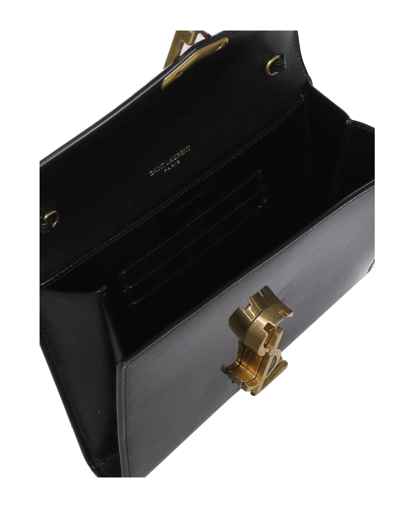 Saint Laurent Minaudiere Vicky In Plexiglass - Black