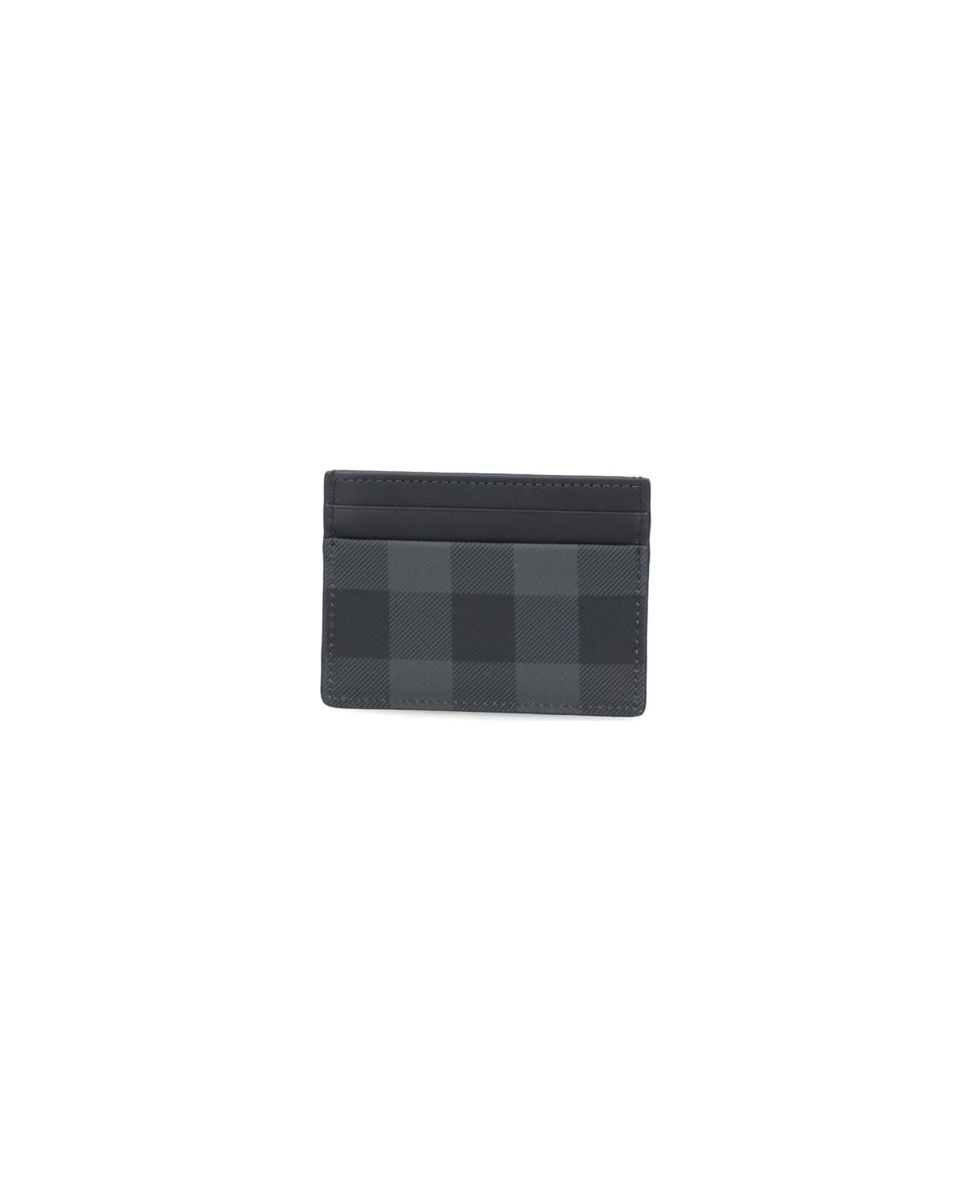 Burberry "check" Card Holder - Gray