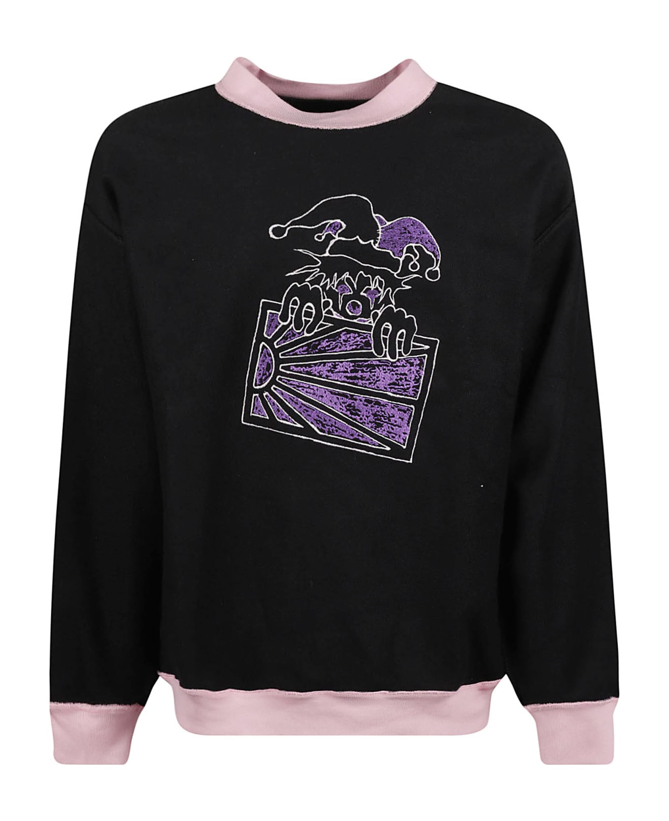 PACCBET Printed Sweatshirt - Black フリース