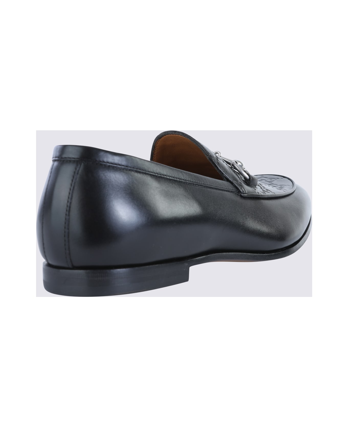 Gucci Black Leather Loafers - Black