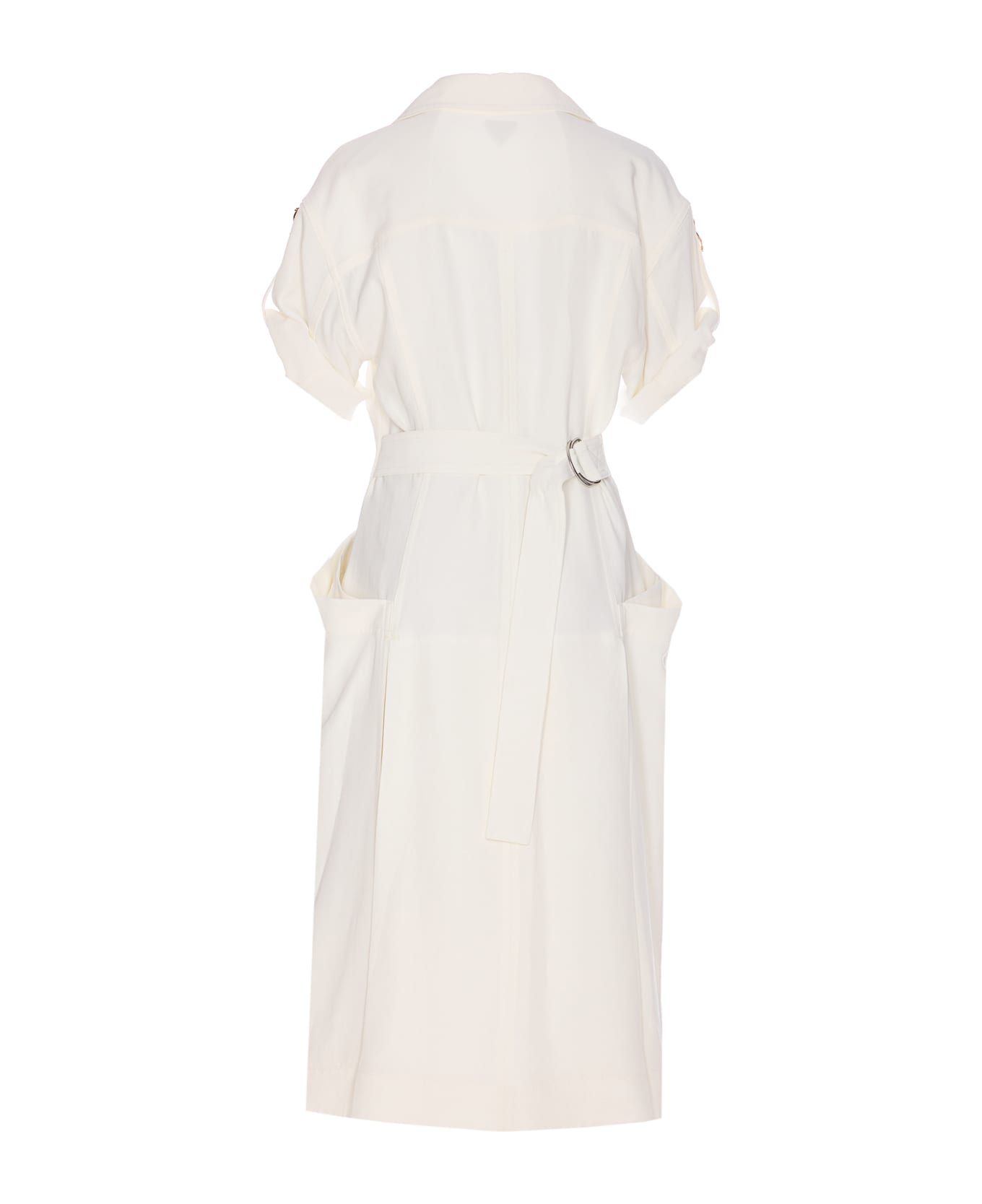 Bottega Veneta Viscose And Linen Dress - White