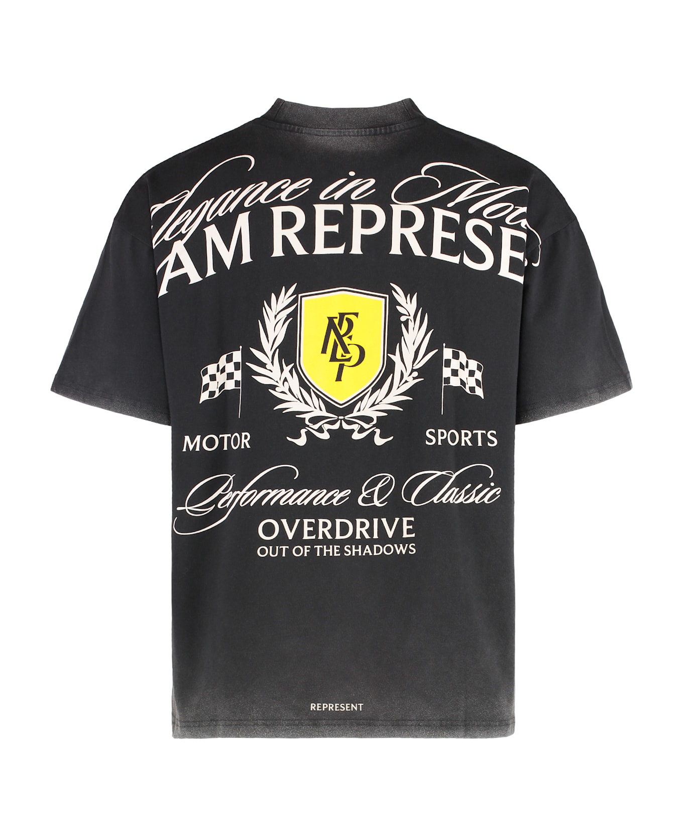 REPRESENT Cotton Crew-neck T-shirt - black