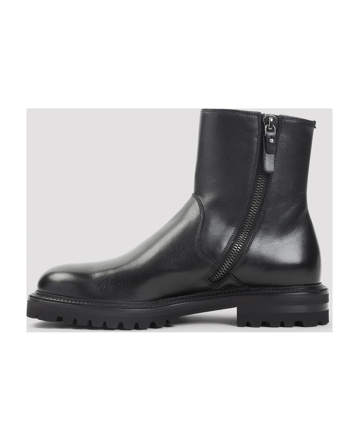 Giorgio Armani Leather Boots - Black Beauty