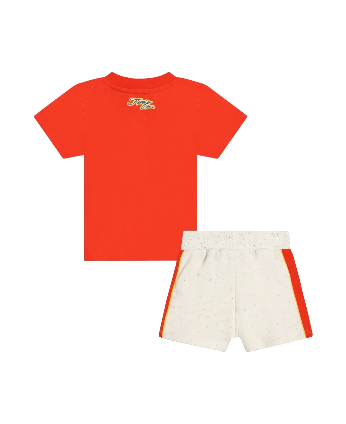 Kenzo Cotton T-shirt And Bermuda Shorts - Red
