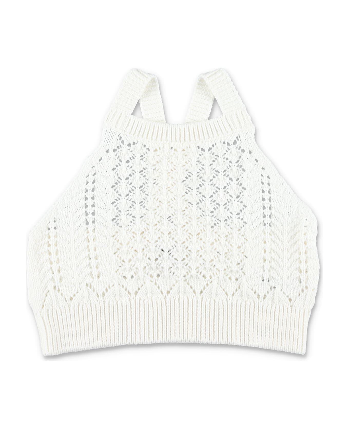 Il Gufo Kid - Crochet Top - WHITE
