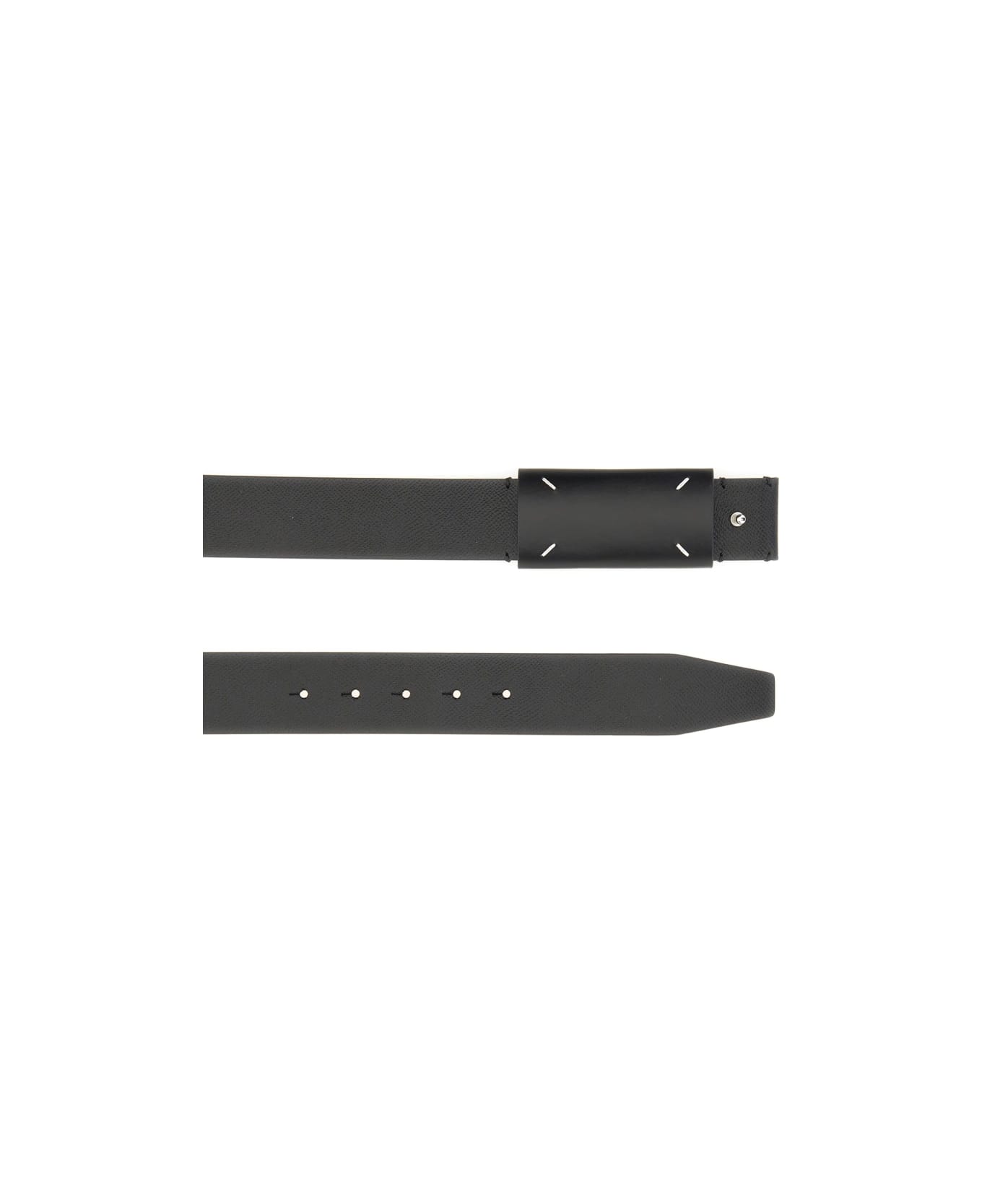 Maison Margiela Leather Belt - BLACK