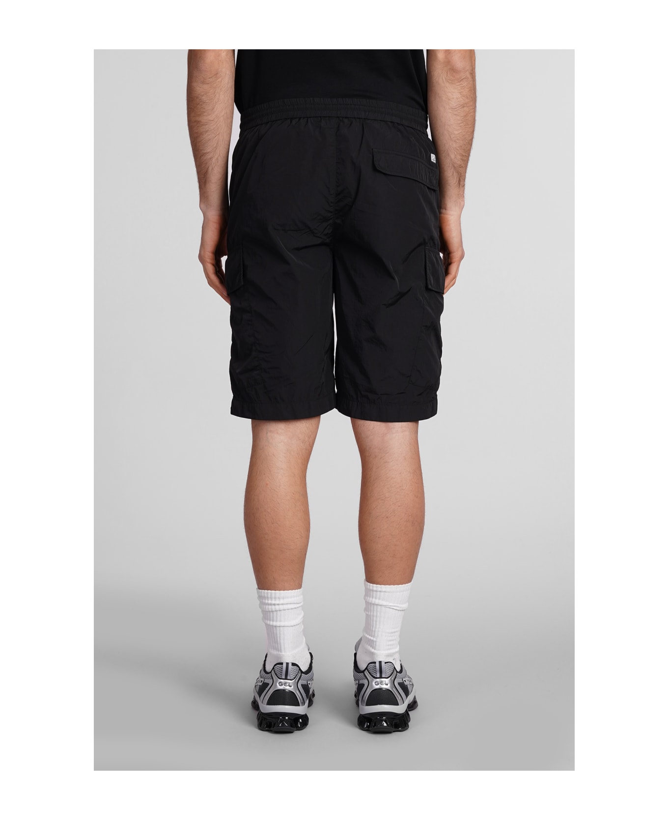 C.P. Company Black Nylon Bermuda Shorts - Black